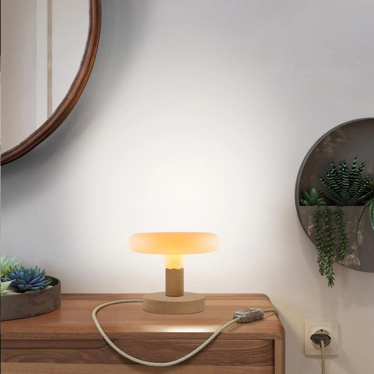 Posaluce Dash wooden table lamp - Neutral - Image 2