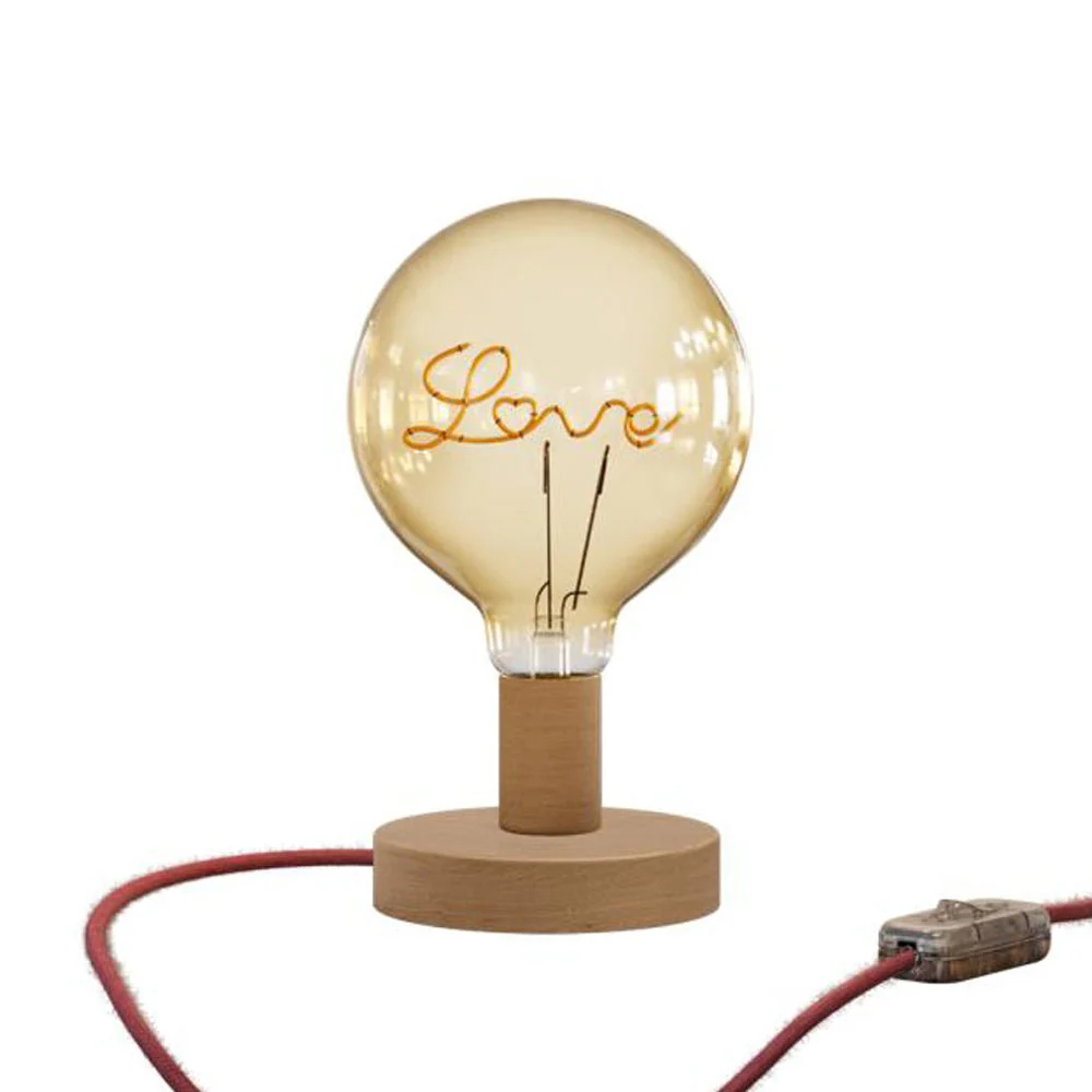 Posaluce Love table lamp in wood – Neutral
