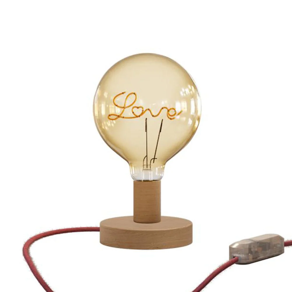 Posaluce Love table lamp in wood – Neutral - Image 5