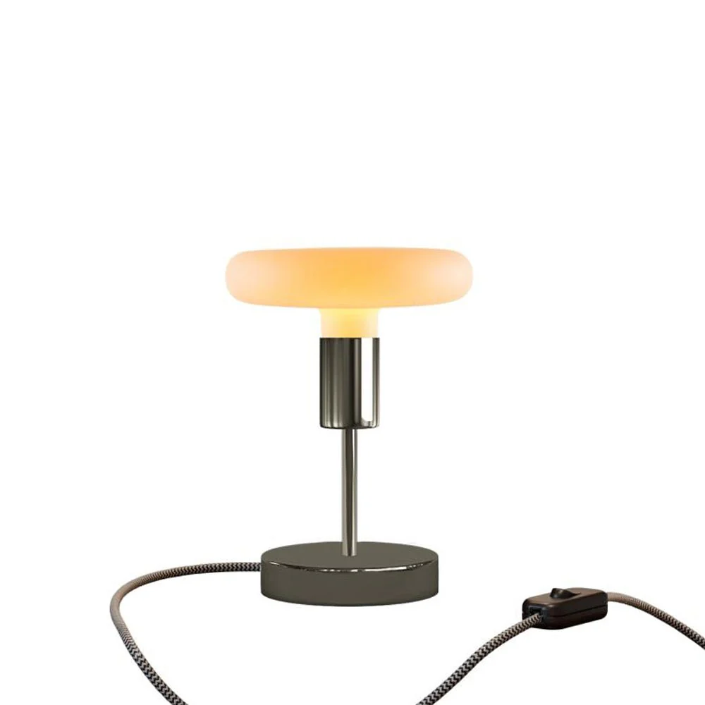 Alzaluce Dash table lamp in metal with UK plug - Pearl black