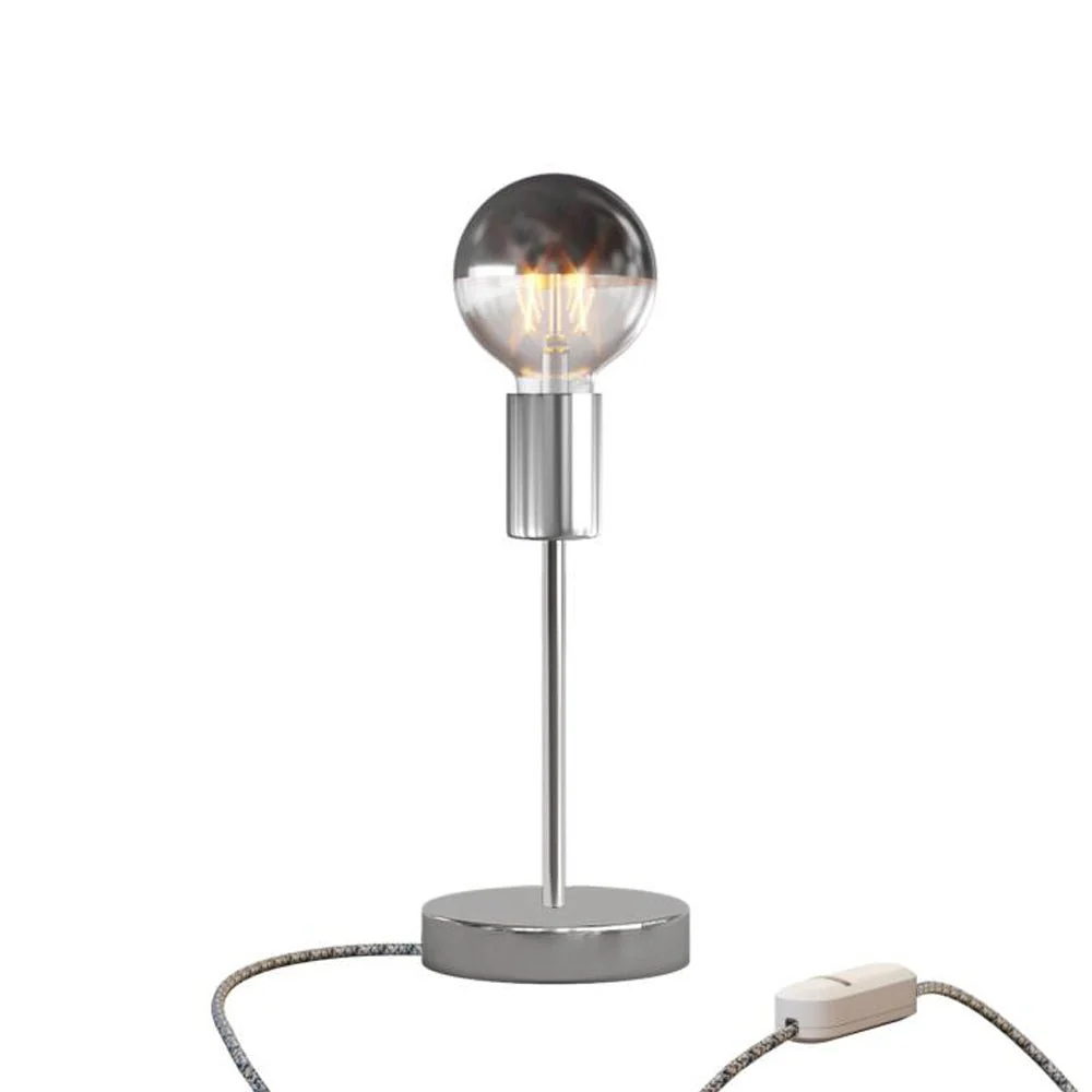 Alzaluce Half Cup table lamp in metal - Chrome - Image 5