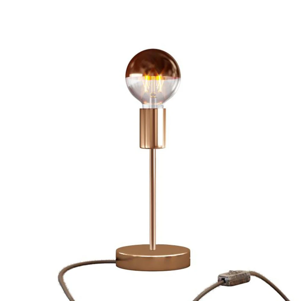 Alzaluce Half Cup table lamp in metal - Copper