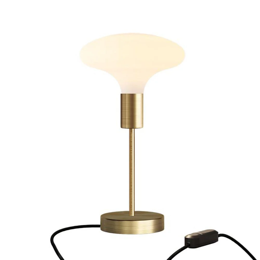 Idra table lamp in metal with UK plug - Satin bronze - Image 5