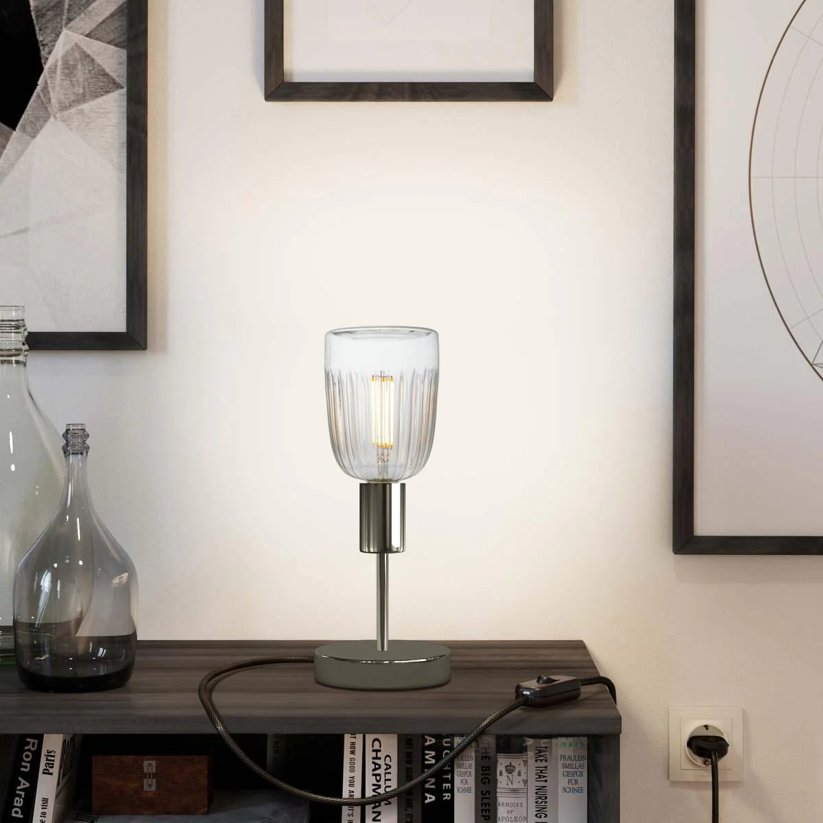 Alzaluce Tiche table lamp in metal - Pearl black - Image 2
