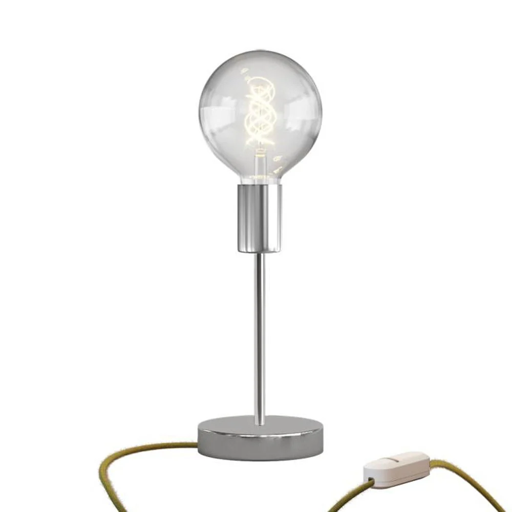 Alzaluce Globe table lamp in metal with UK plug - Chrome - Image 5