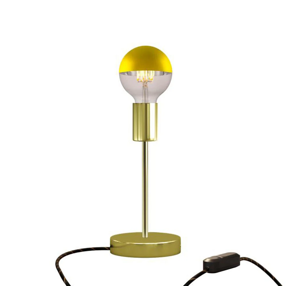 Alzaluce Half Cup table lamp in metal with UK plug – Brass - Image 5