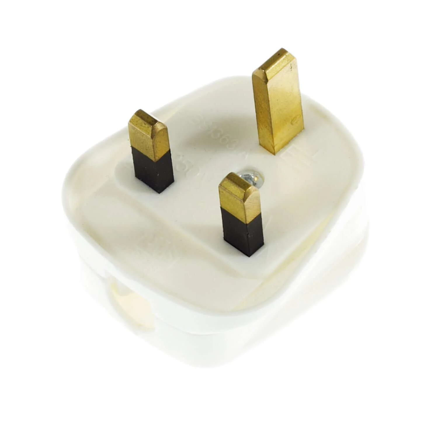 3-pin British plug - White
