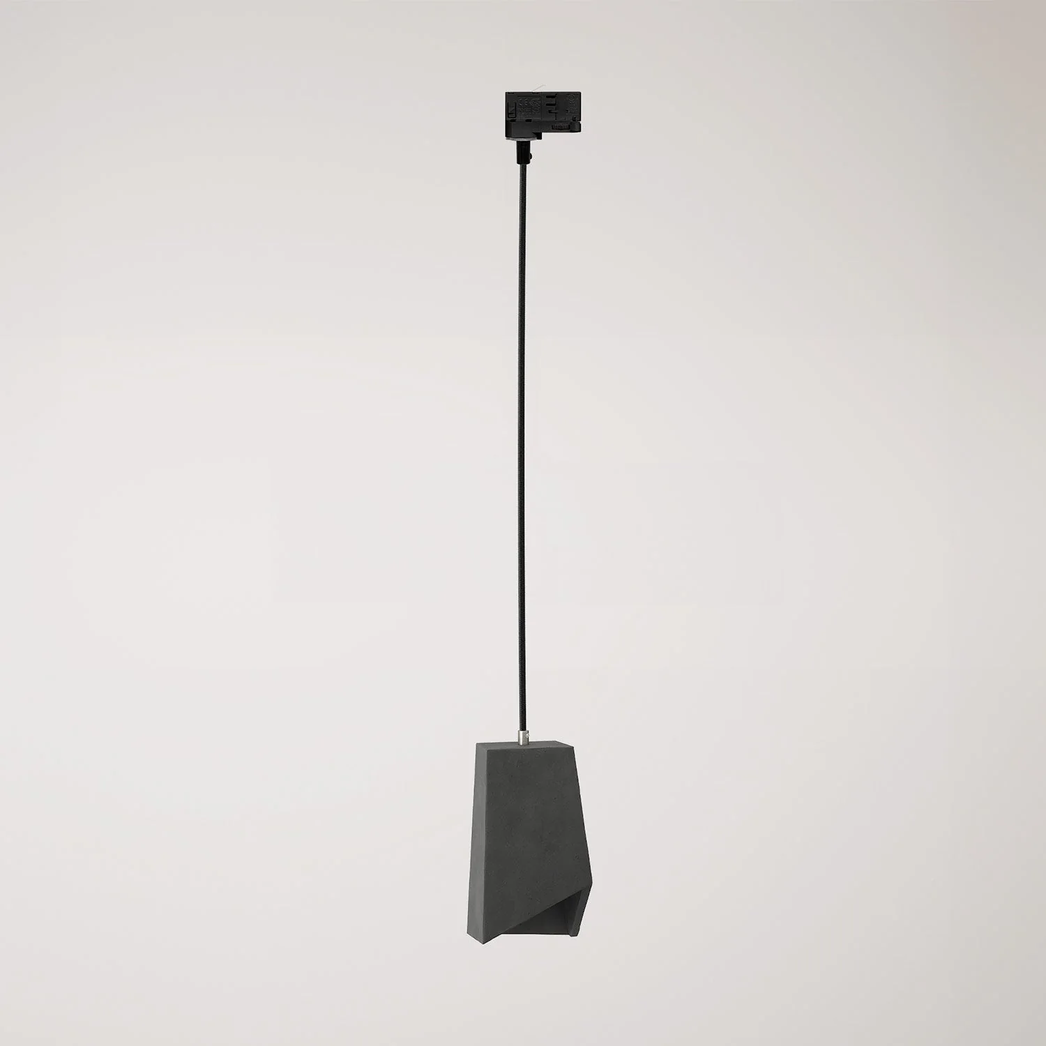 Track suspension with Prisma concrete lampshade - Dark concrete