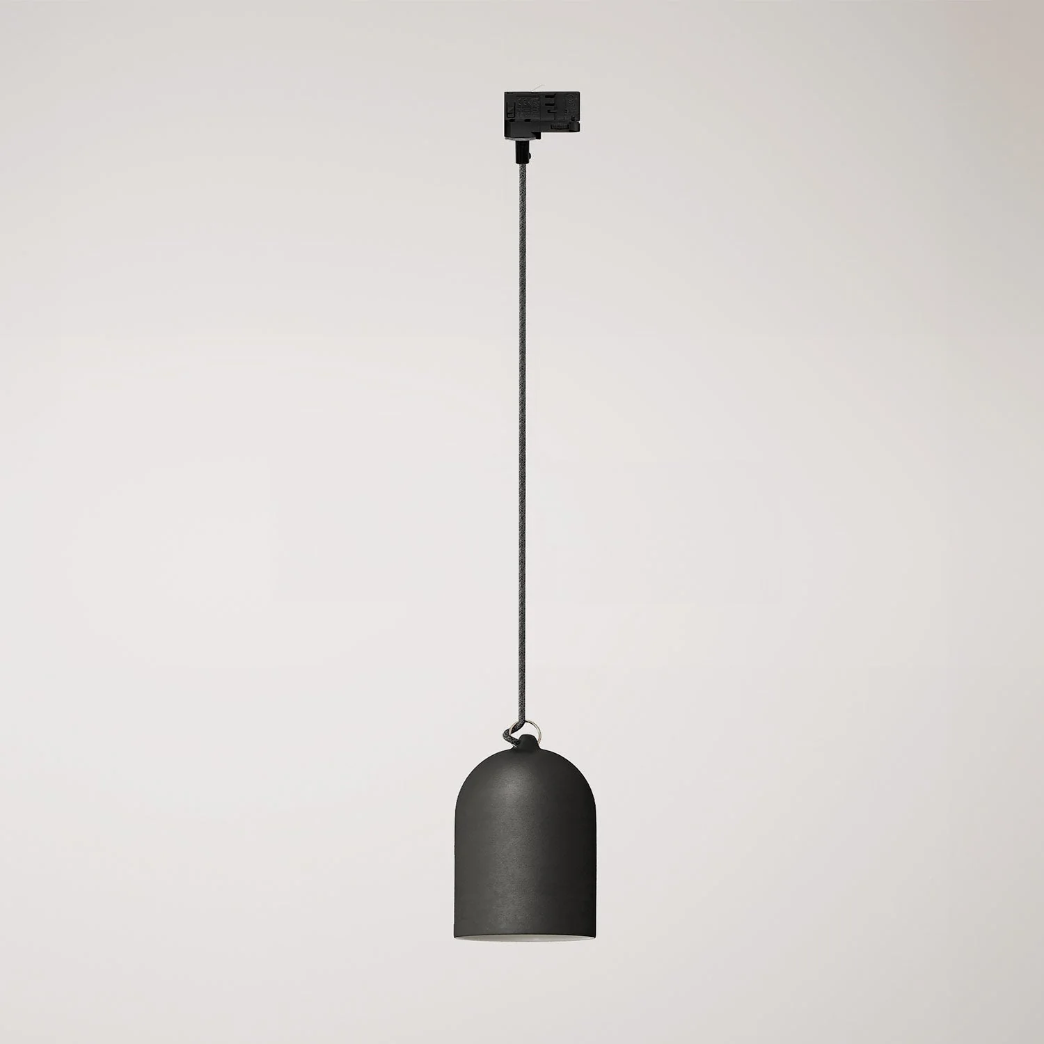 Track suspension with mini Bell ceramic lampshade - Slate