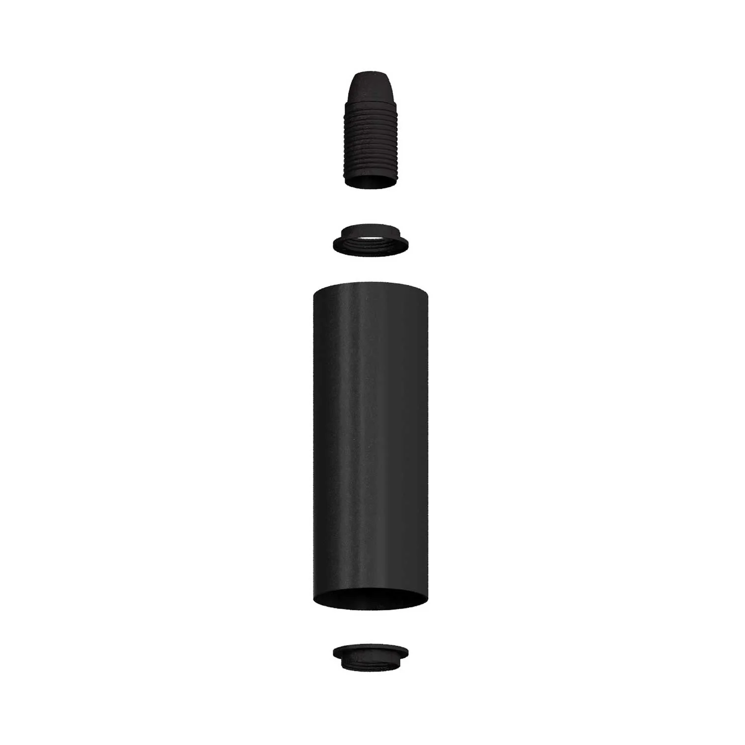 Tub-E12, spotlight tube with E12 double ferrule socket - Black - Image 2