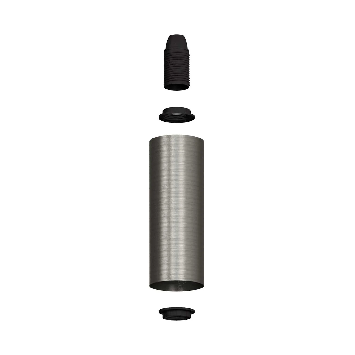 Tub-E12, spotlight tube with E12 double-ferrule socket - Brushed titanium - Image 2