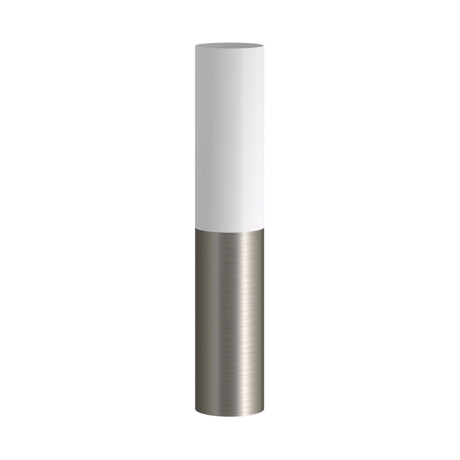 Tub-E14, double metal tube for spotlight with double ring nut E14 lamp holder - Matt white and Satin titanium - Image 3