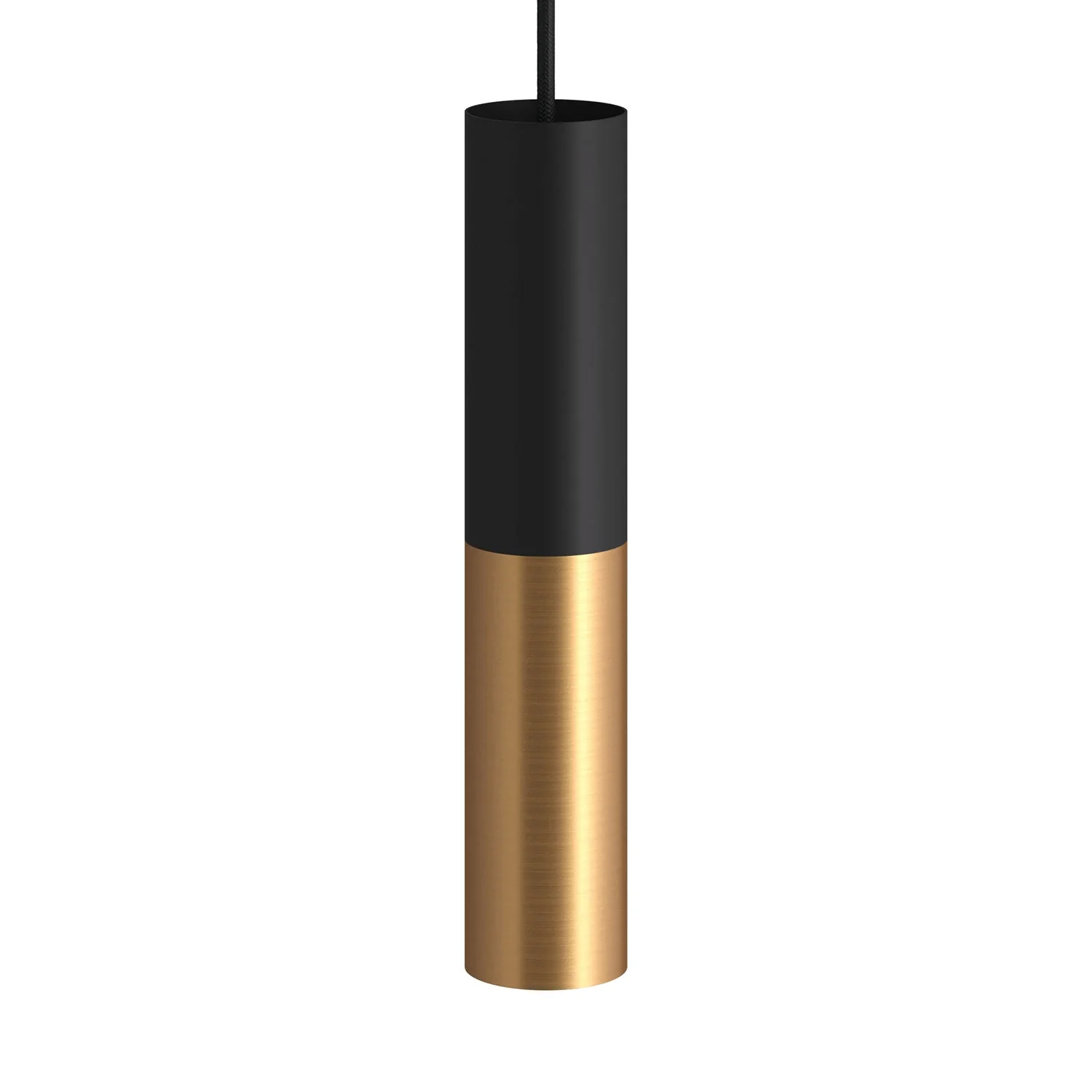 Tub-E14, double metal tube for spotlight with double ring E14 lamp holder – Satin Black and Bronze