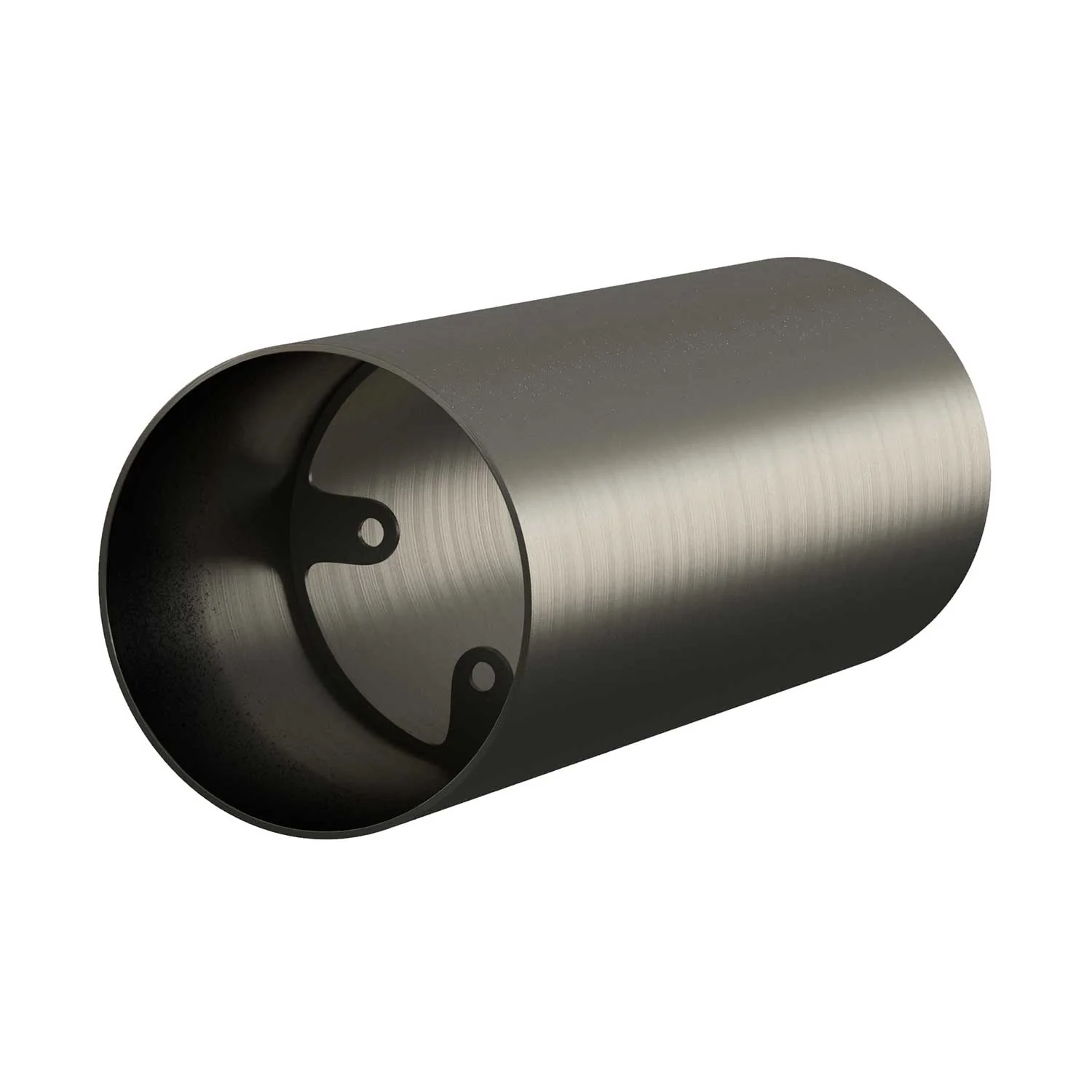 Tub-E14, metal tube for spotlight with double-ring E14 lamp holder – Satin titanium - Image 3