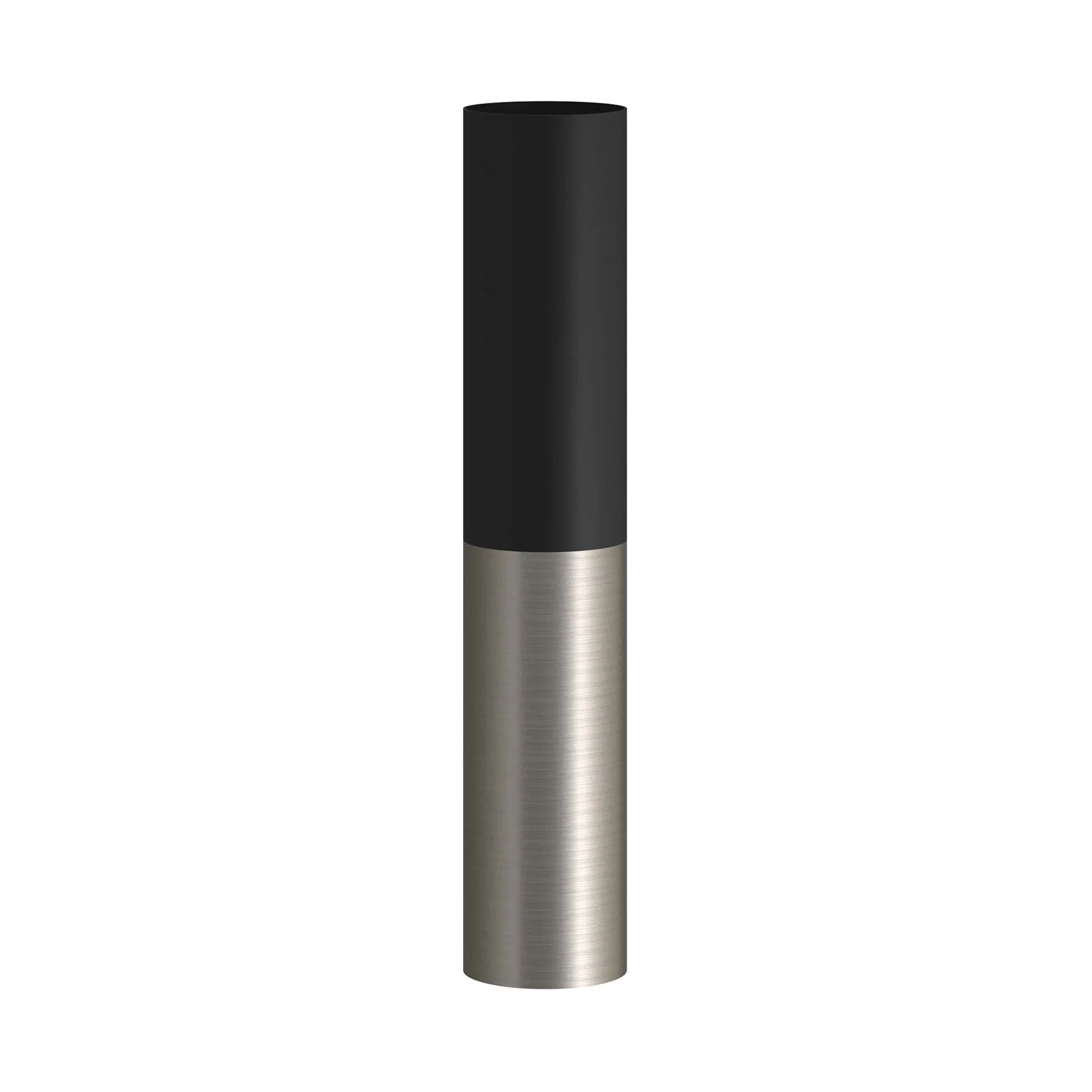 Tub-E14, double metal tube for spotlight with double-ring E14 lamp holder - Black and Satin Titanium - Image 3