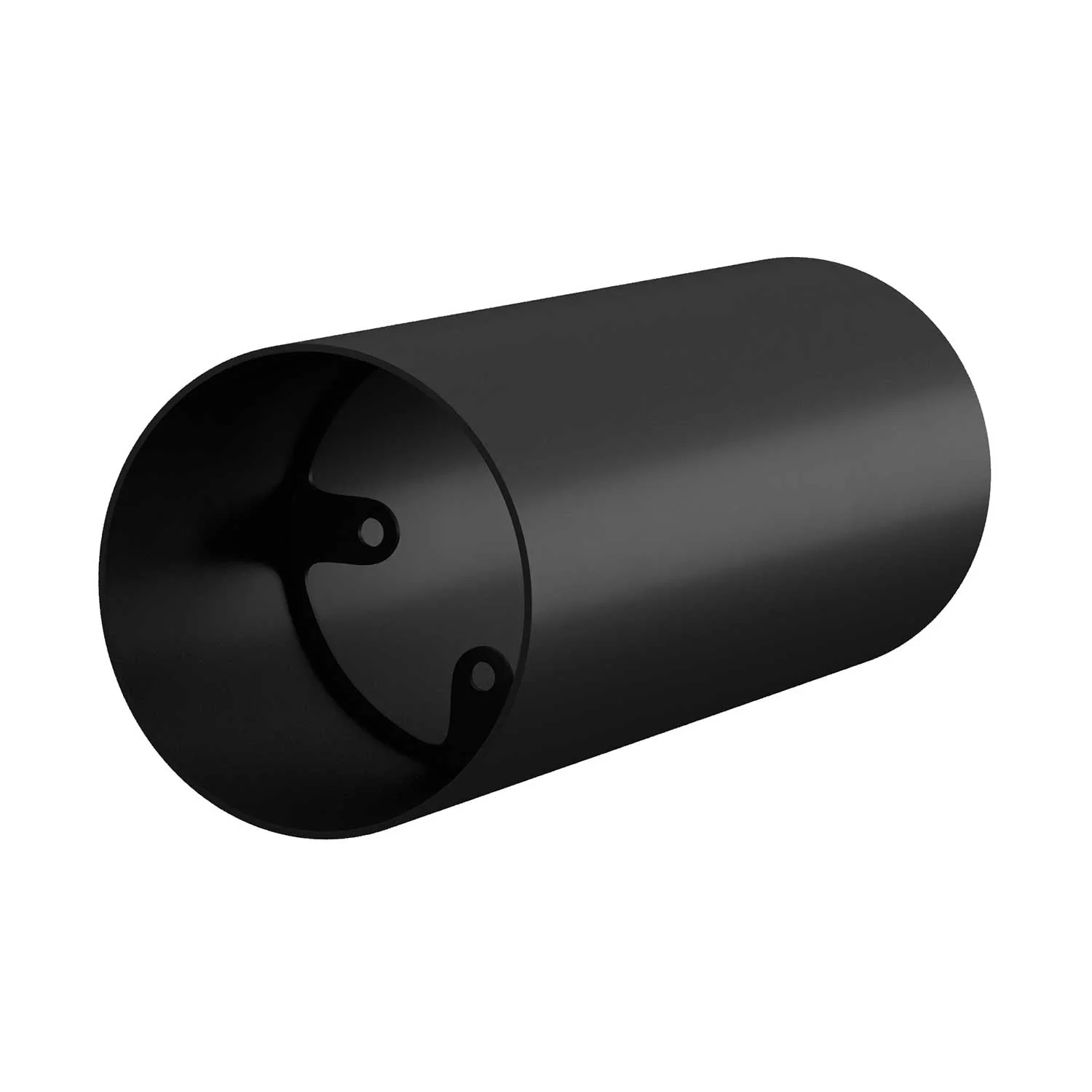 Tub-E14, metal tube for spotlight with double-ring E14 lamp holder - Black - Image 3