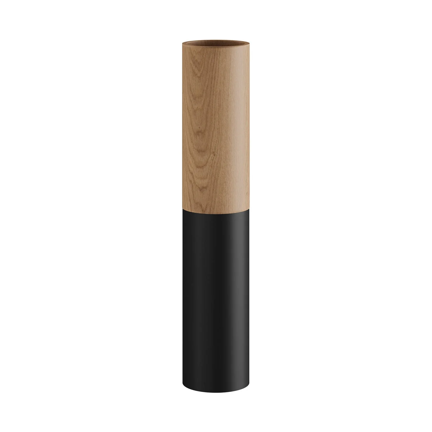 Tub-E14, wooden and metal tube for spotlight with double ring E14 lamp holder – Neutral and Black - Image 3