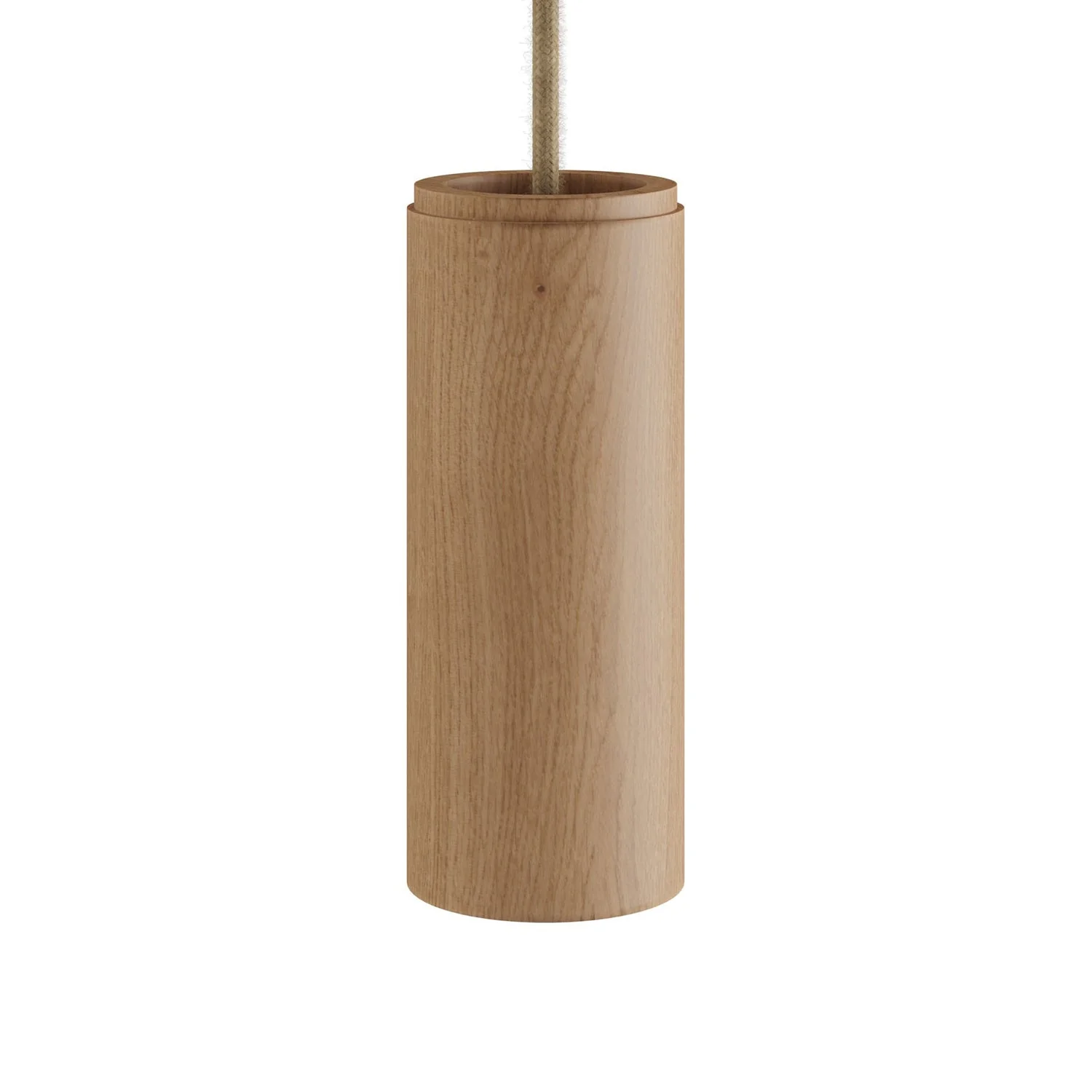 Tub-E14, wooden tube for spotlight with double ring E14 lamp holder - Neutral