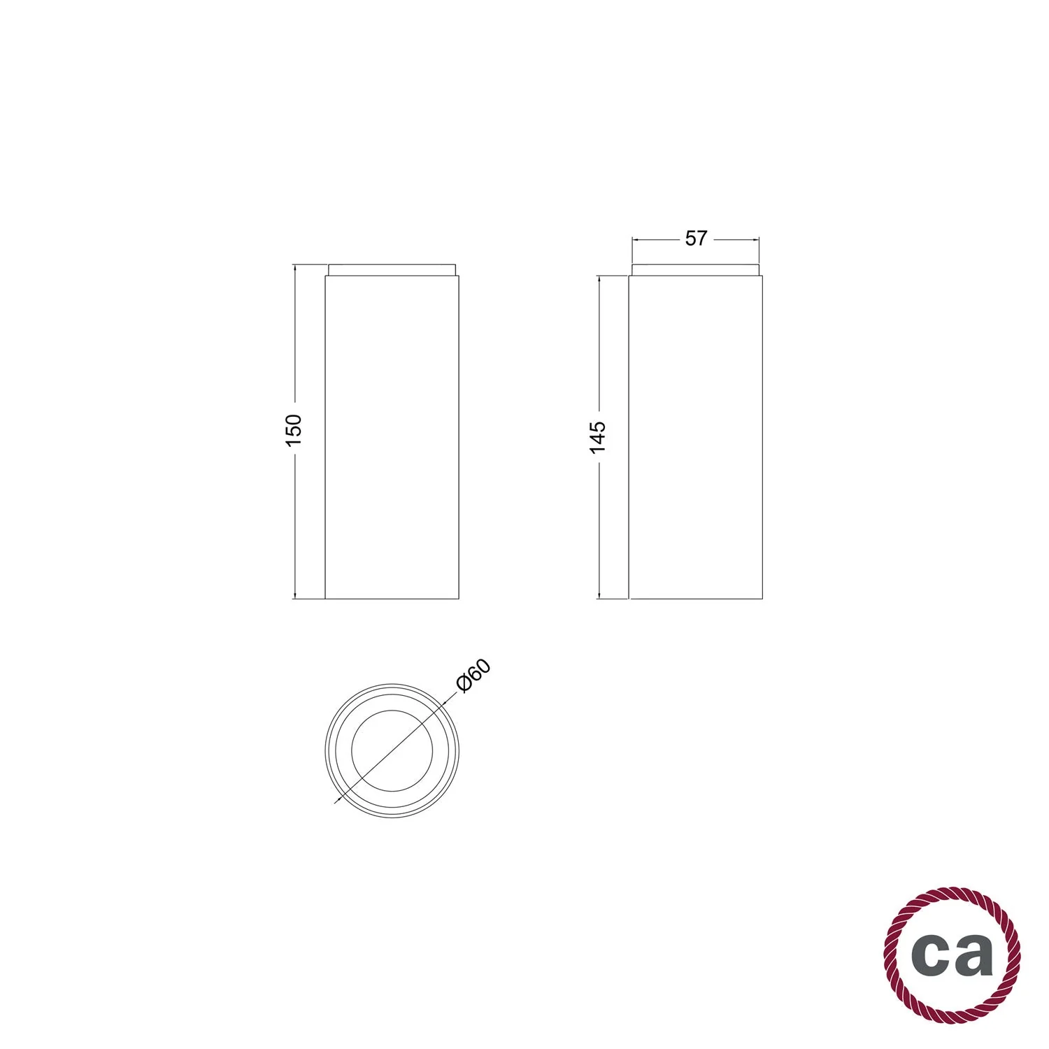 Tub-E14, wooden tube for spotlight with double ring E14 lamp holder - Neutral - Image 6