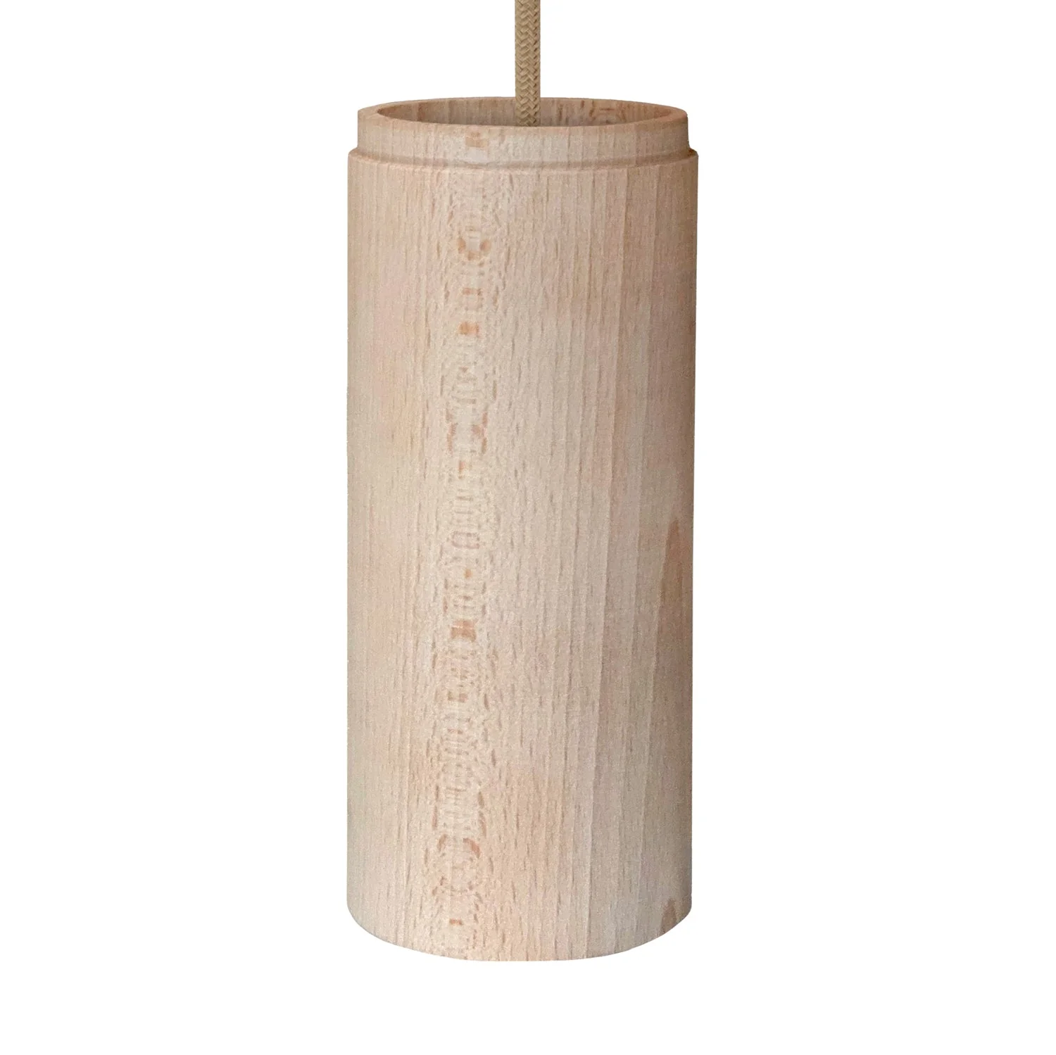 Tub-E27, wooden lampshade for spotlight lamp with E27 double-ring lamp holder – Neutral