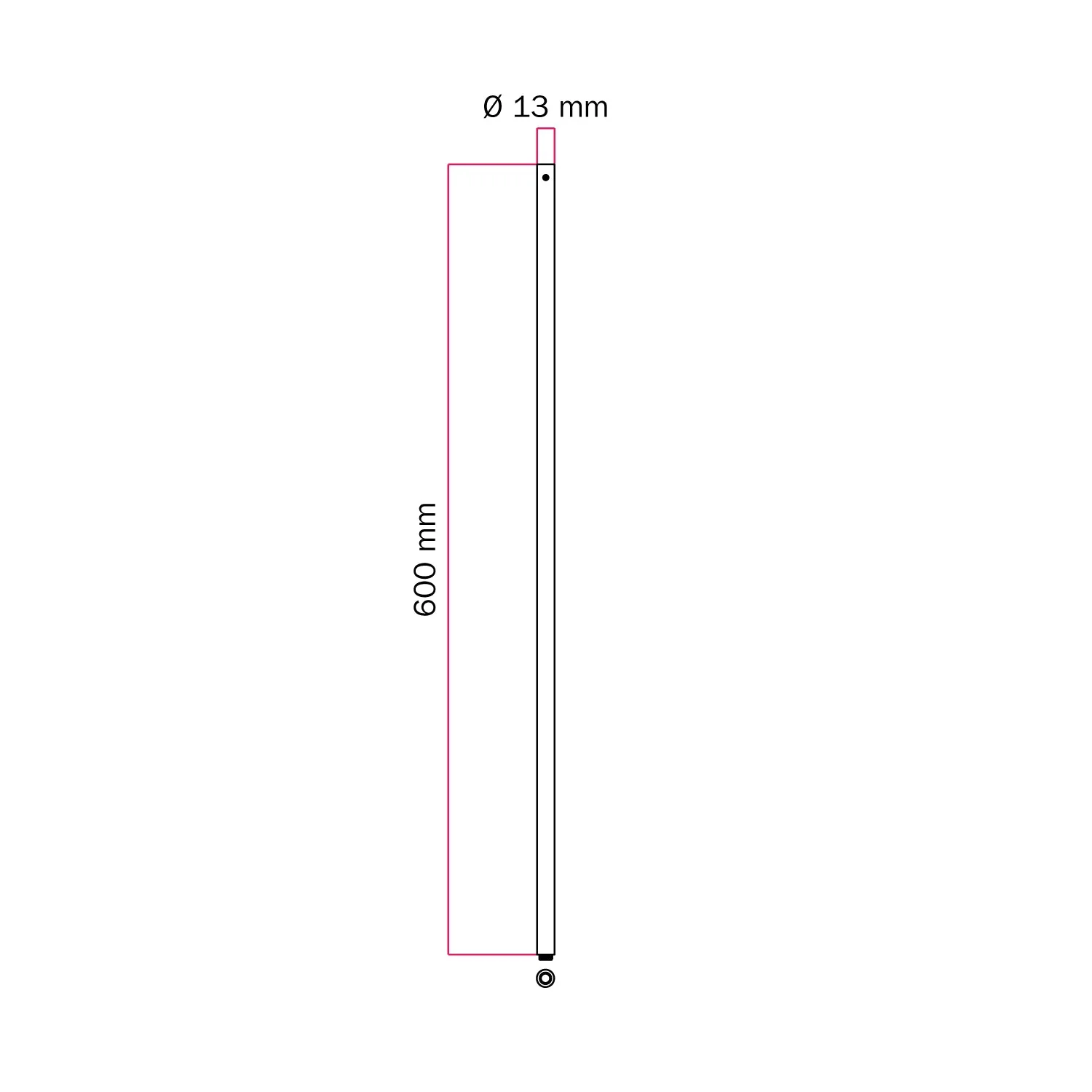 Extension tube in metal for MAG-Y floor lamps - Matt white - Image 3