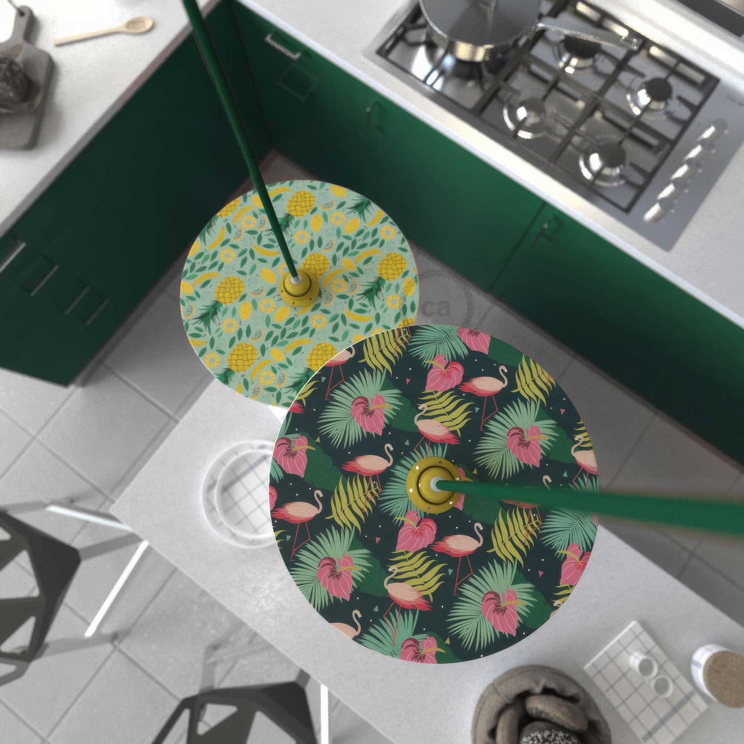 UFO wooden lampshade Special Edition Italian Illustrators, double-sided, diameter 33 cm - Annachiara Zaminato - Image 2