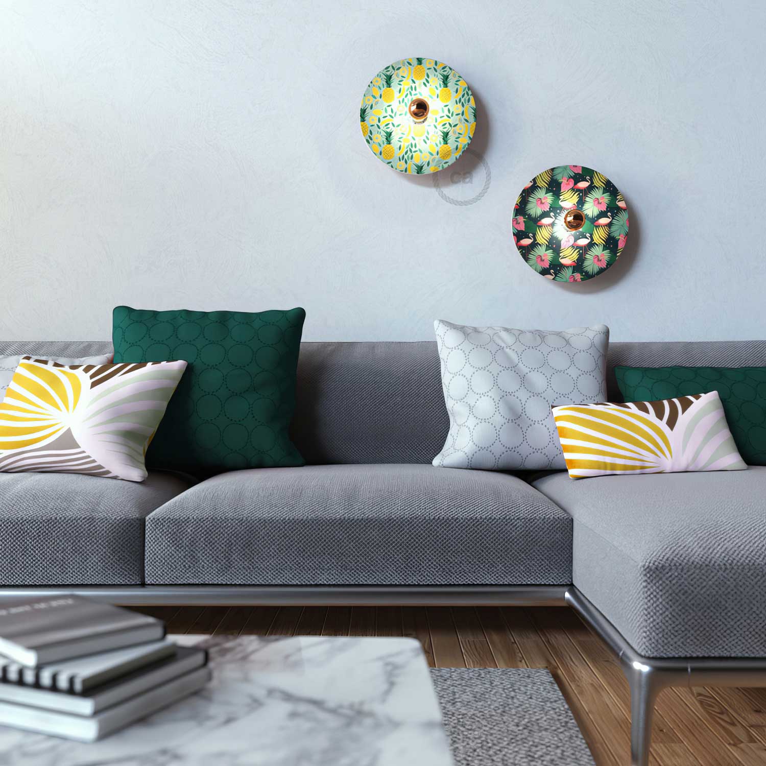 UFO wooden lampshade Special Edition Italian Illustrators, double-sided, diameter 33 cm - Annachiara Zaminato - Image 3