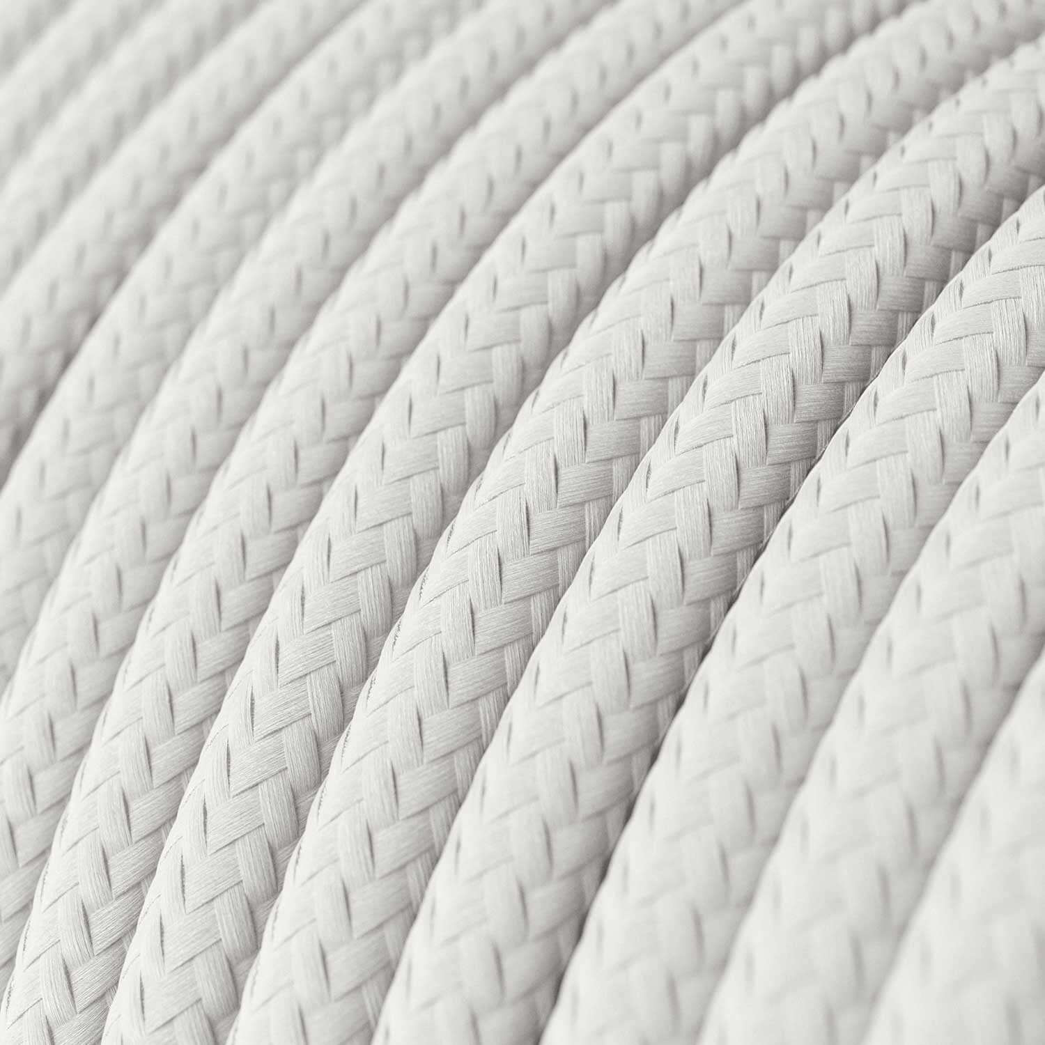Ultra Soft silicone cable with glossy Optical White fabric covering - RM01 round 2x0.75 mm - Image 2