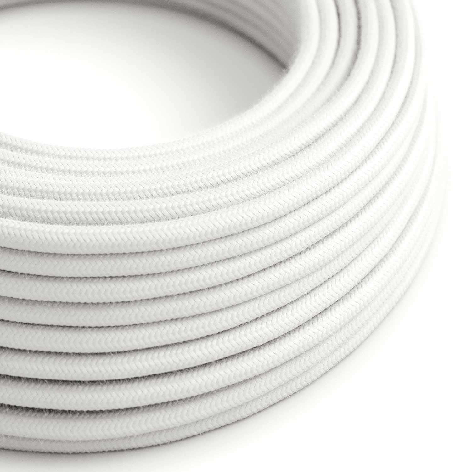 Ultra Soft electrical cable in silicone coated with Optical White cotton - RC01 round 2x0.75 mm