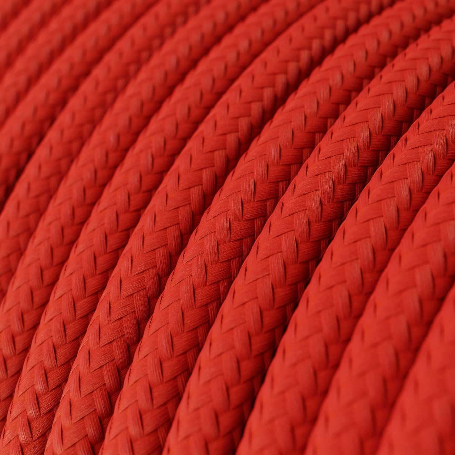 Ultra Soft silicone Cable with glossy Fire Red fabric covering - RM09 round 2x0.75 mm - Image 2