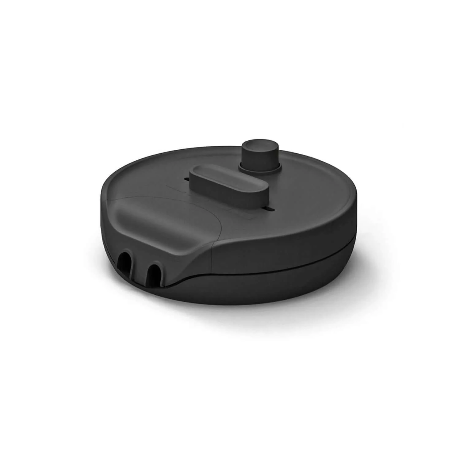 Universal round dimmer with push button and earth terminal - UL certified - Black