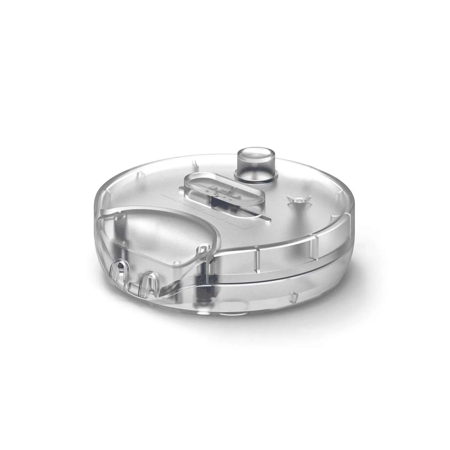 Universal round dimmer with button and earth terminal - UL approved - Transparent