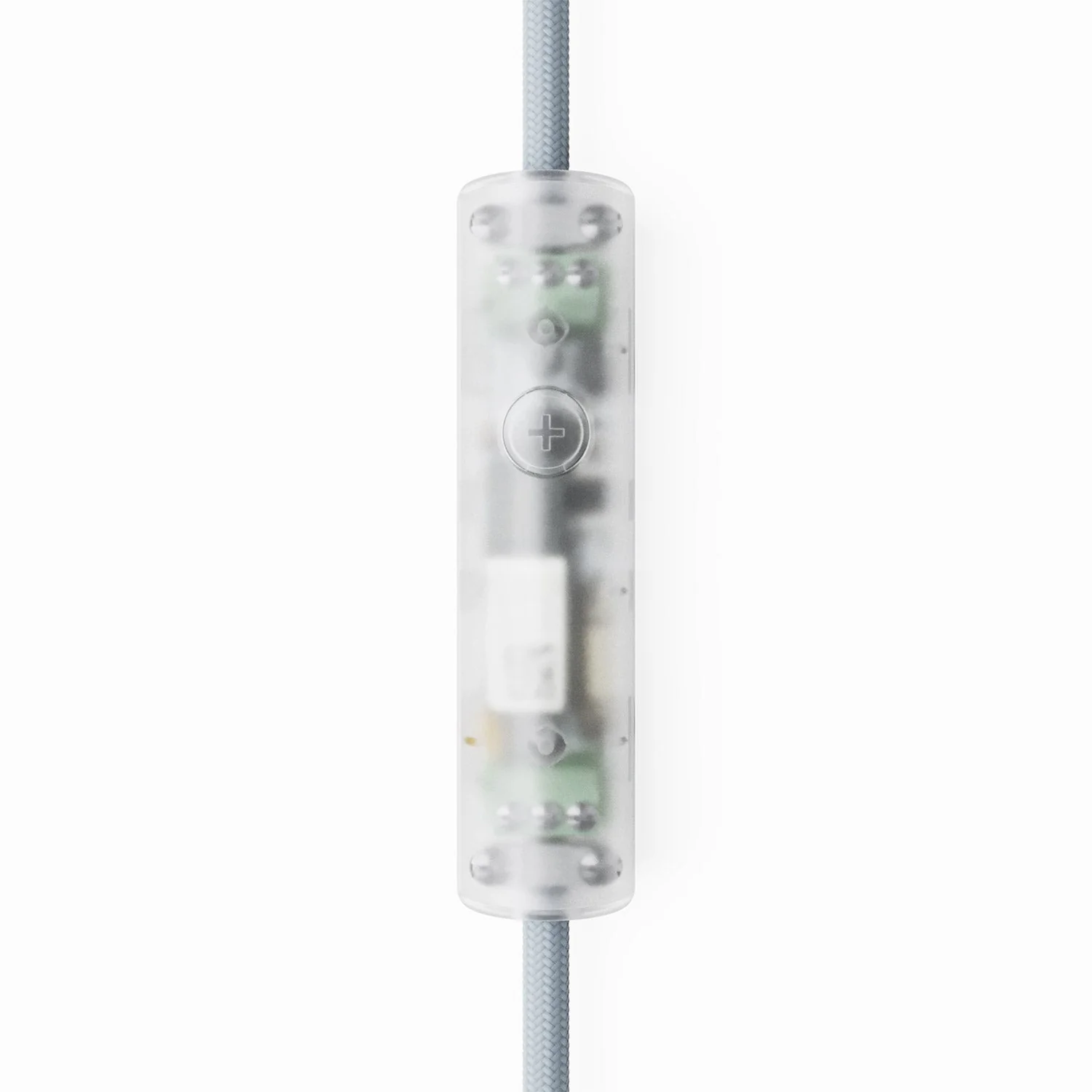 Universal push-button dimmer for incandescent and dimmable LED light bulbs - Transparent