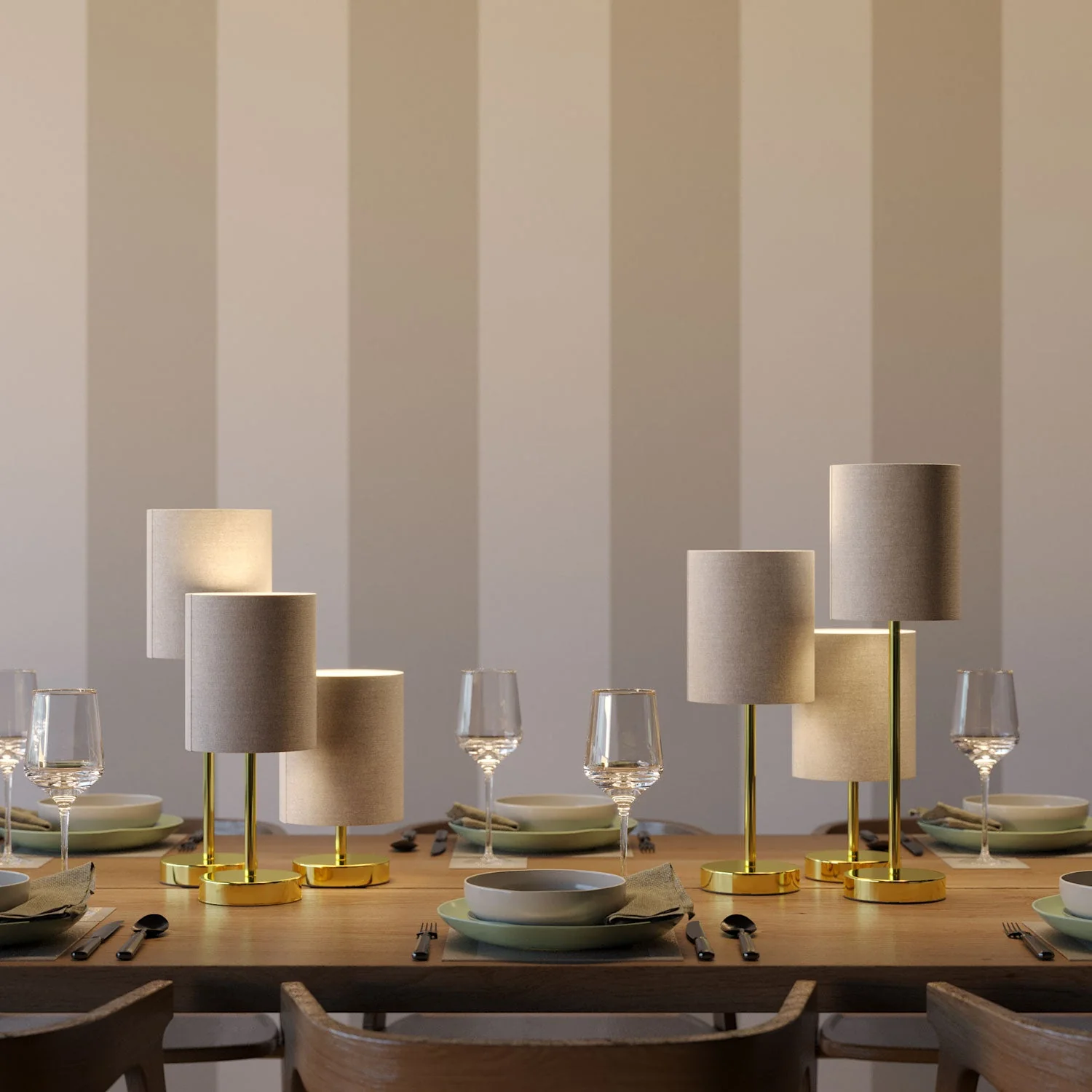 Lamp raiser for lampshade - Table lamp in metal - Brass - Image 2