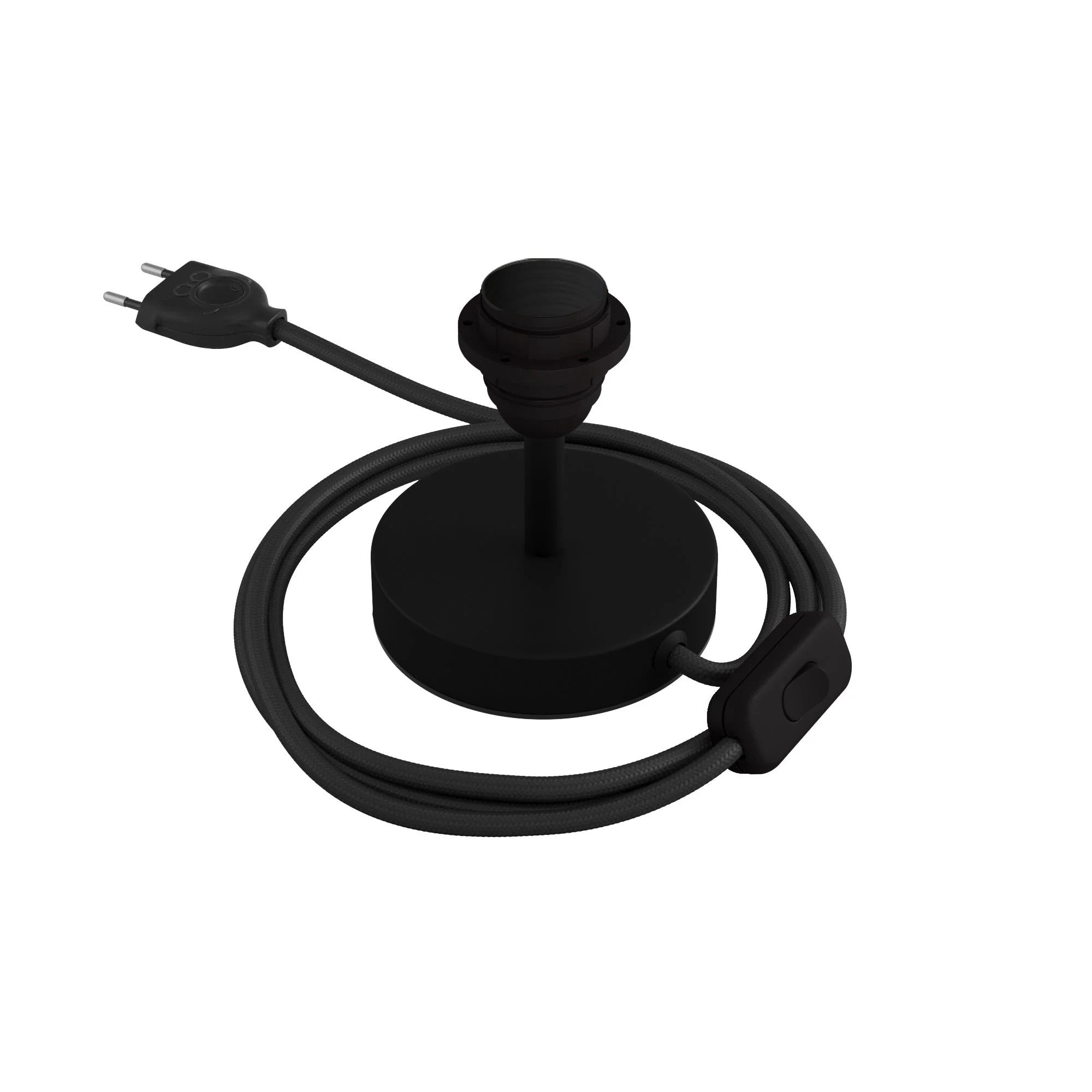 Lampshade riser - Metal table lamp - Matte black