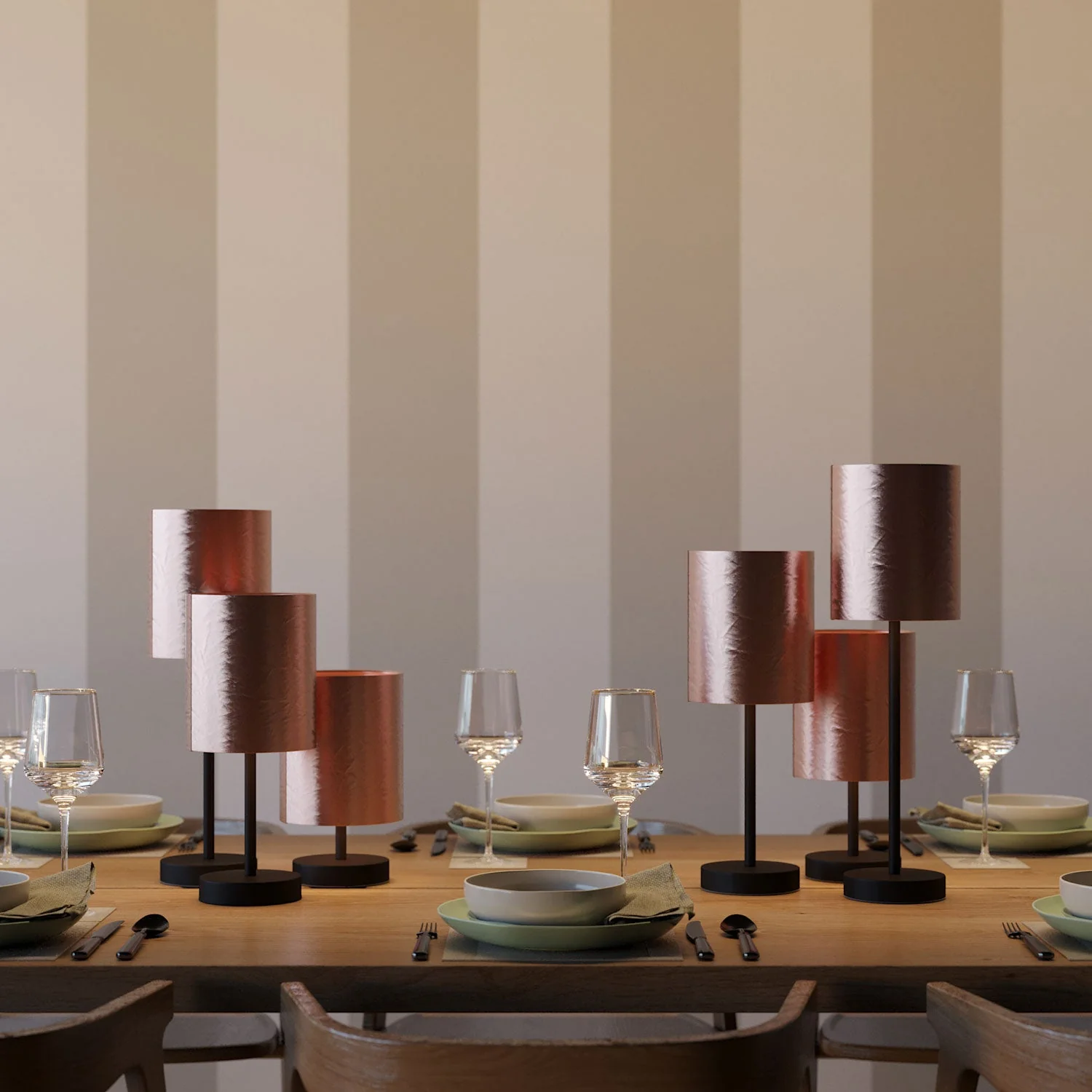 Lampshade riser - Metal table lamp - Matte black - Image 2