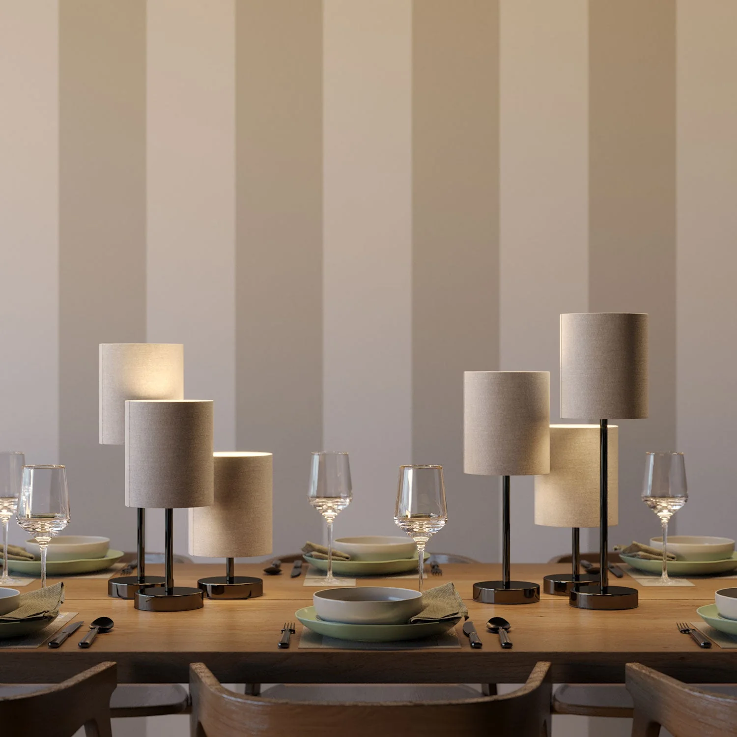 Alzaluce for lampshade - Table lamp in metal and UK plug - Black pearl - Image 2