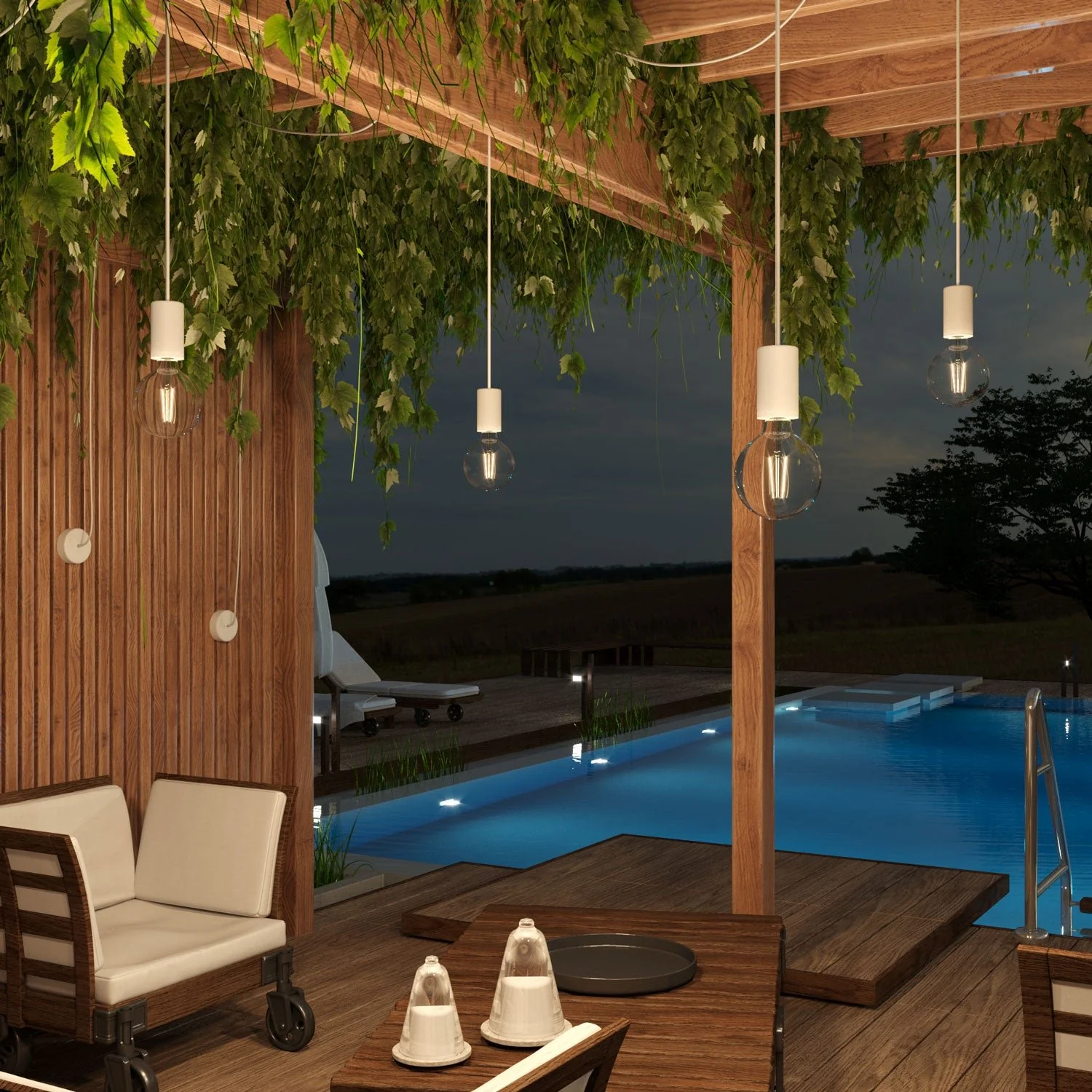 UV-resistant round electric cable with White SM01 fabric covering for outdoor use - Compatible with Eiva Outdoor - Image 4