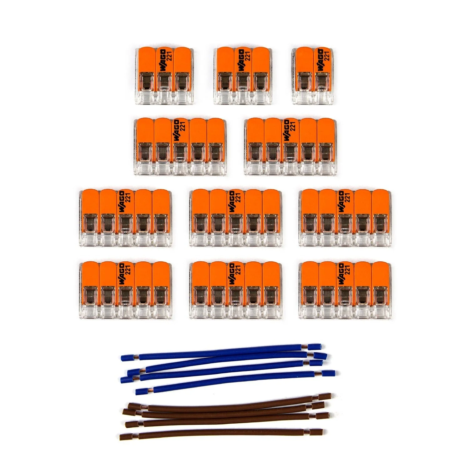 WAGO connection kit compatible with 2x cable for 14-hole ceiling rose