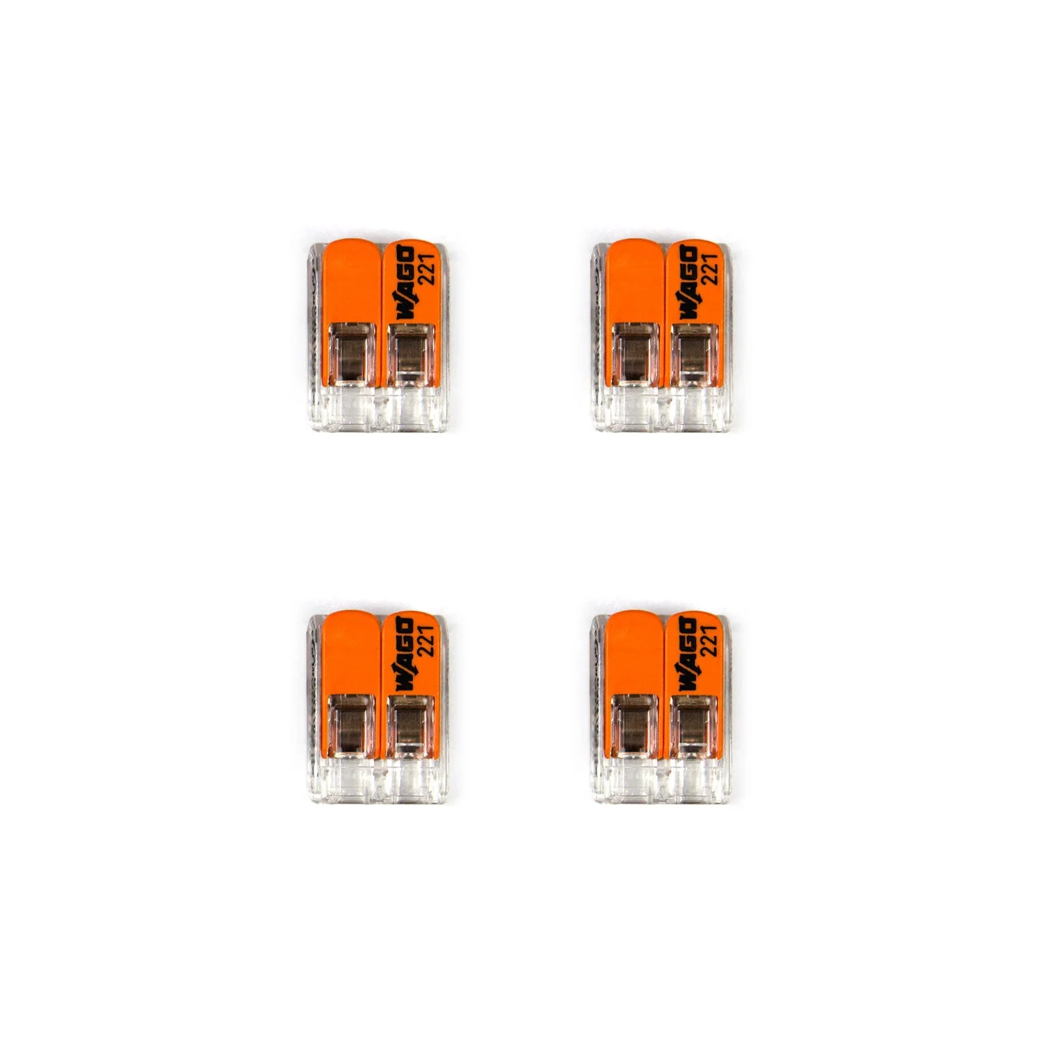 WAGO connection kit compatible with 2x cable for mini ceiling rose with 1 hole and switch