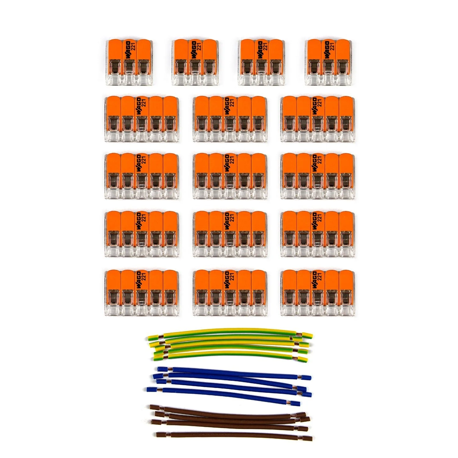 WAGO connection kit compatible with 3x cable for 14-hole ceiling rose