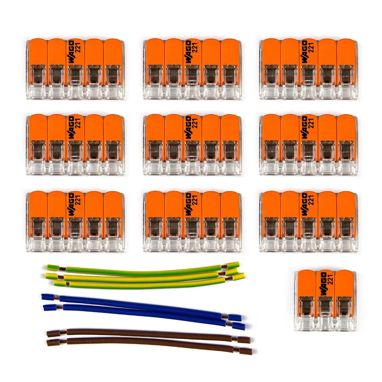 WAGO connection kit compatible with 3x cable for 9-hole ceiling rose