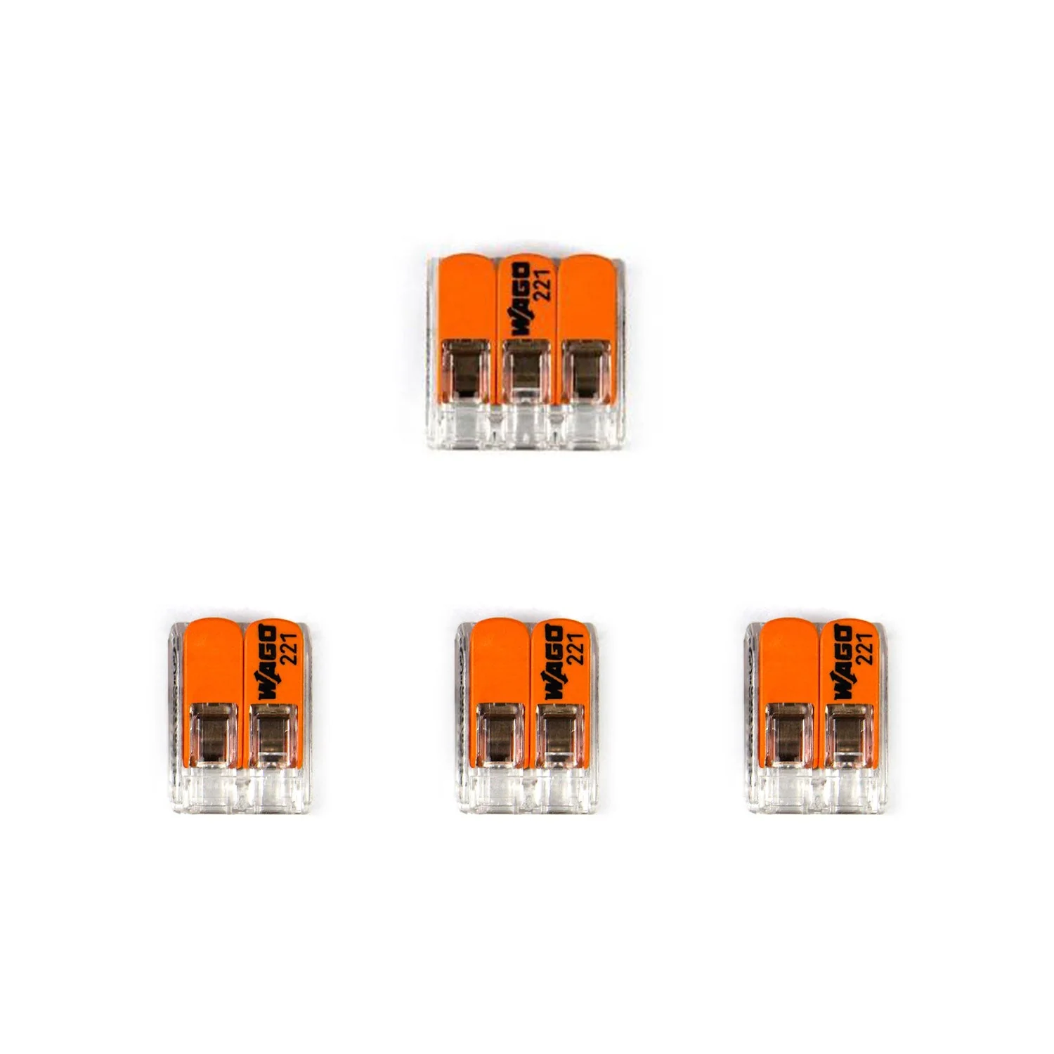 WAGO connection kit compatible with 3x cable for mini ceiling rose with 1 hole and switch