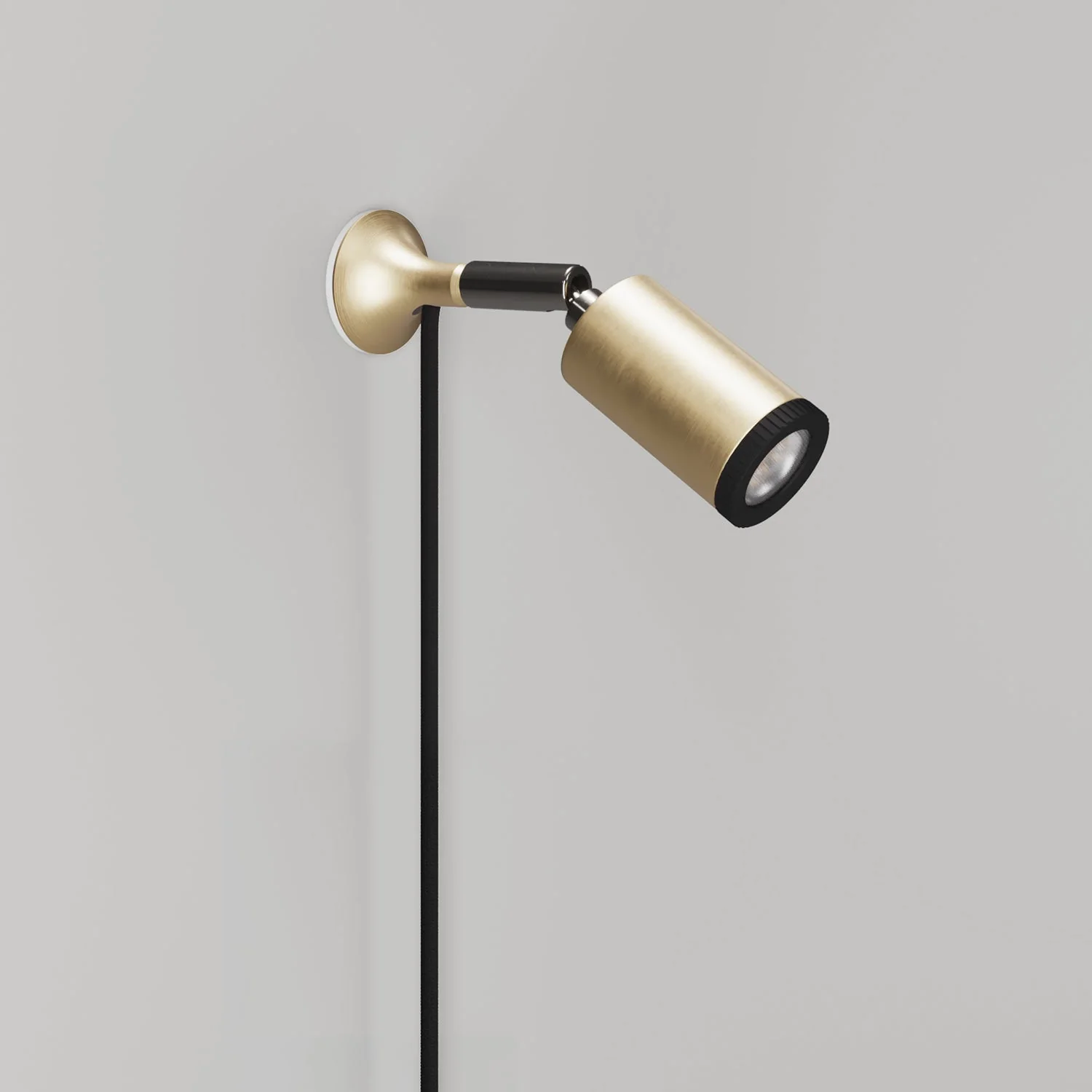 MAG-Y wall lamp with joint, spot light and UK plug - Satin bronze - Image 5