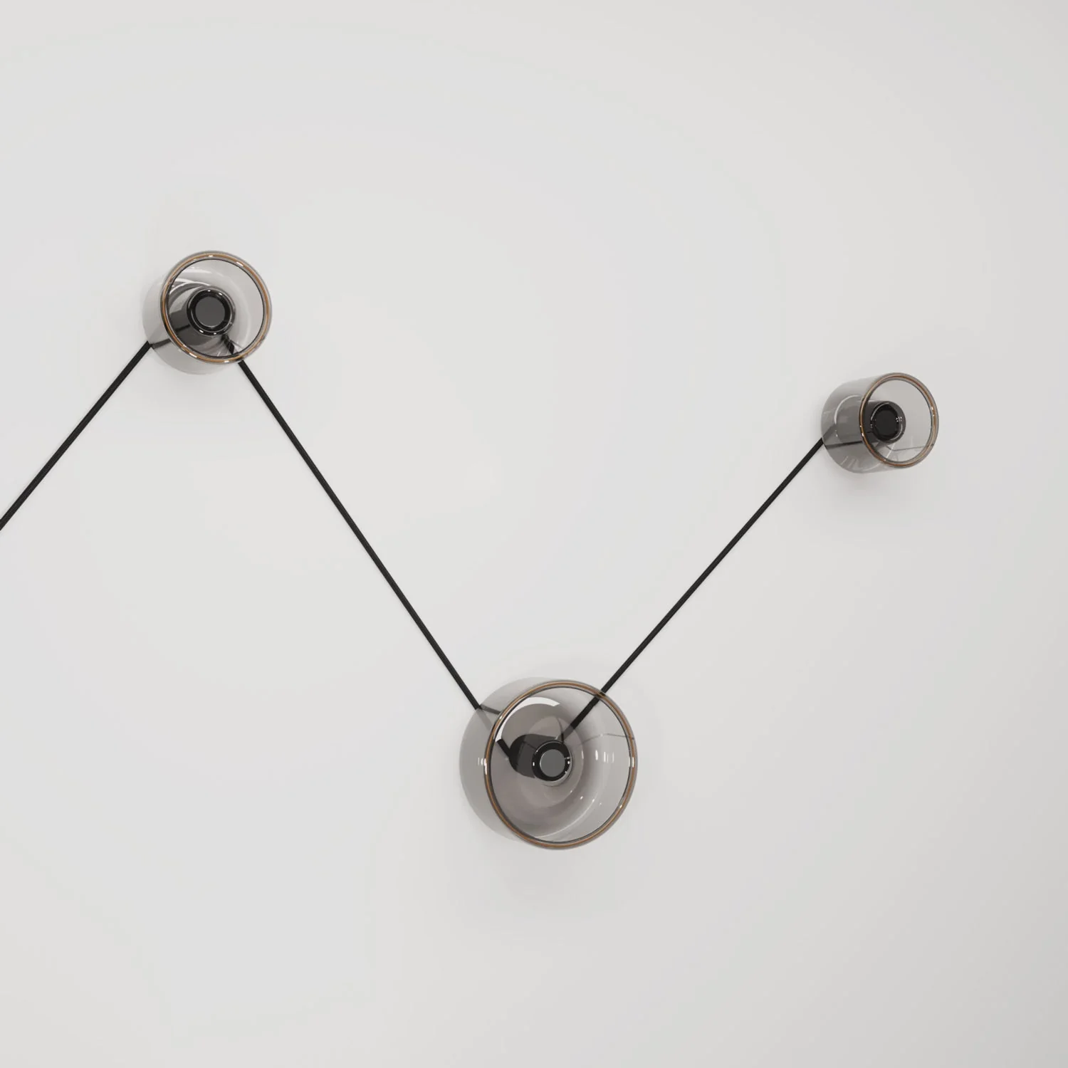 Spostaluce wall lamp with 3 Ghost light bulbs and black cable - Image 3
