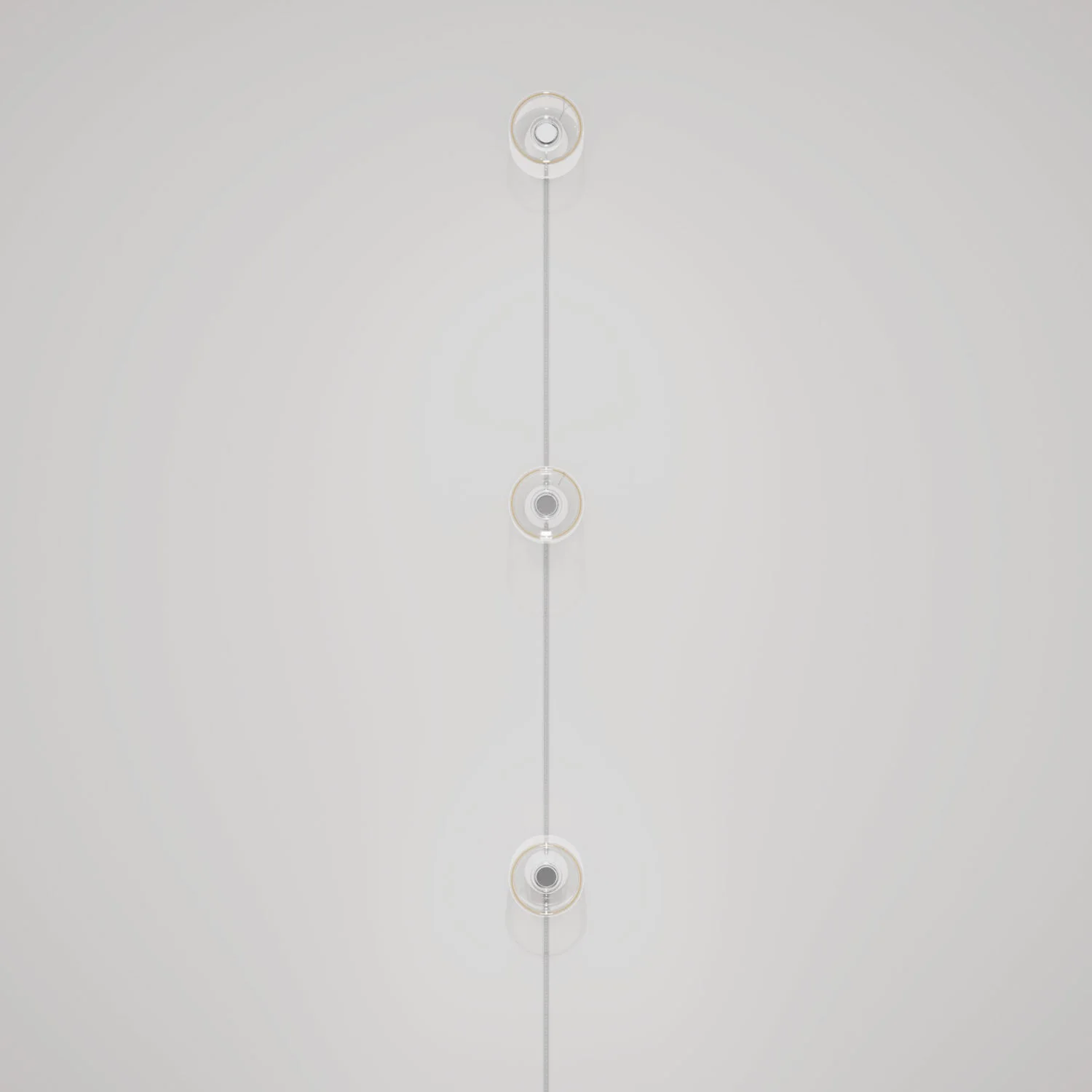 Spostaluce wall lamp with plug, 3 Ghost light bulbs and grey melange cable - Image 3