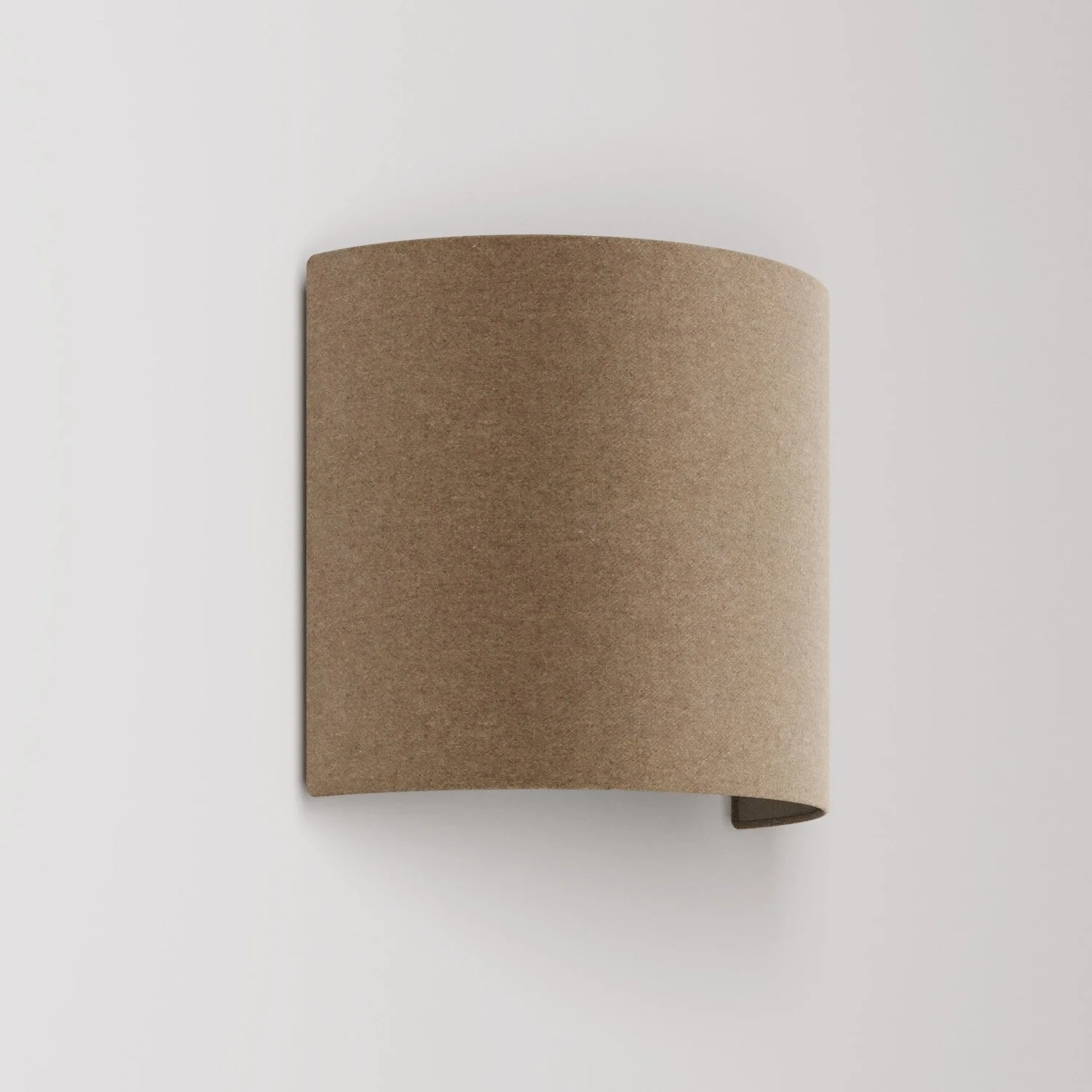 Ventola Wall Light with fabric lampshade - Made in Italy - Brown Wool