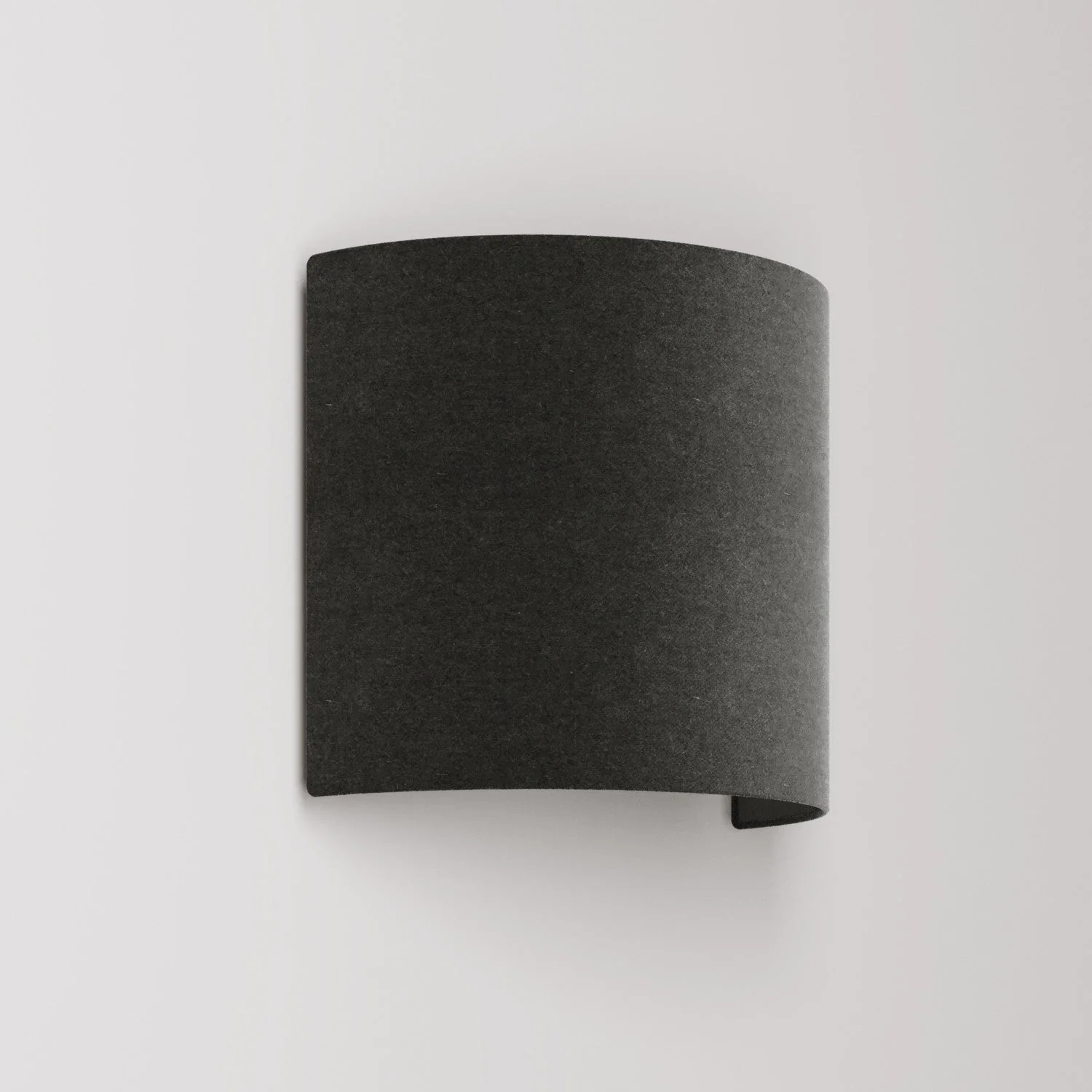 Ventola Wall Sconce with fabric lampshade - Made in Italy - Dark Gray Wool