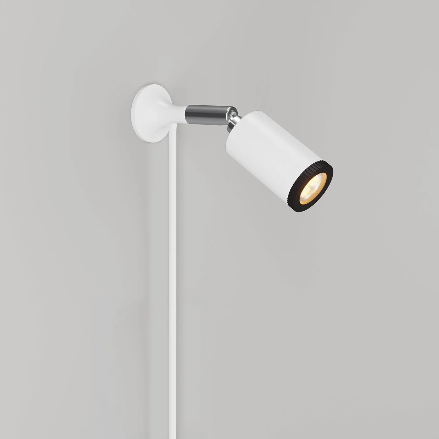 MAG-Y wall lamp with joint and spot light - Matt White