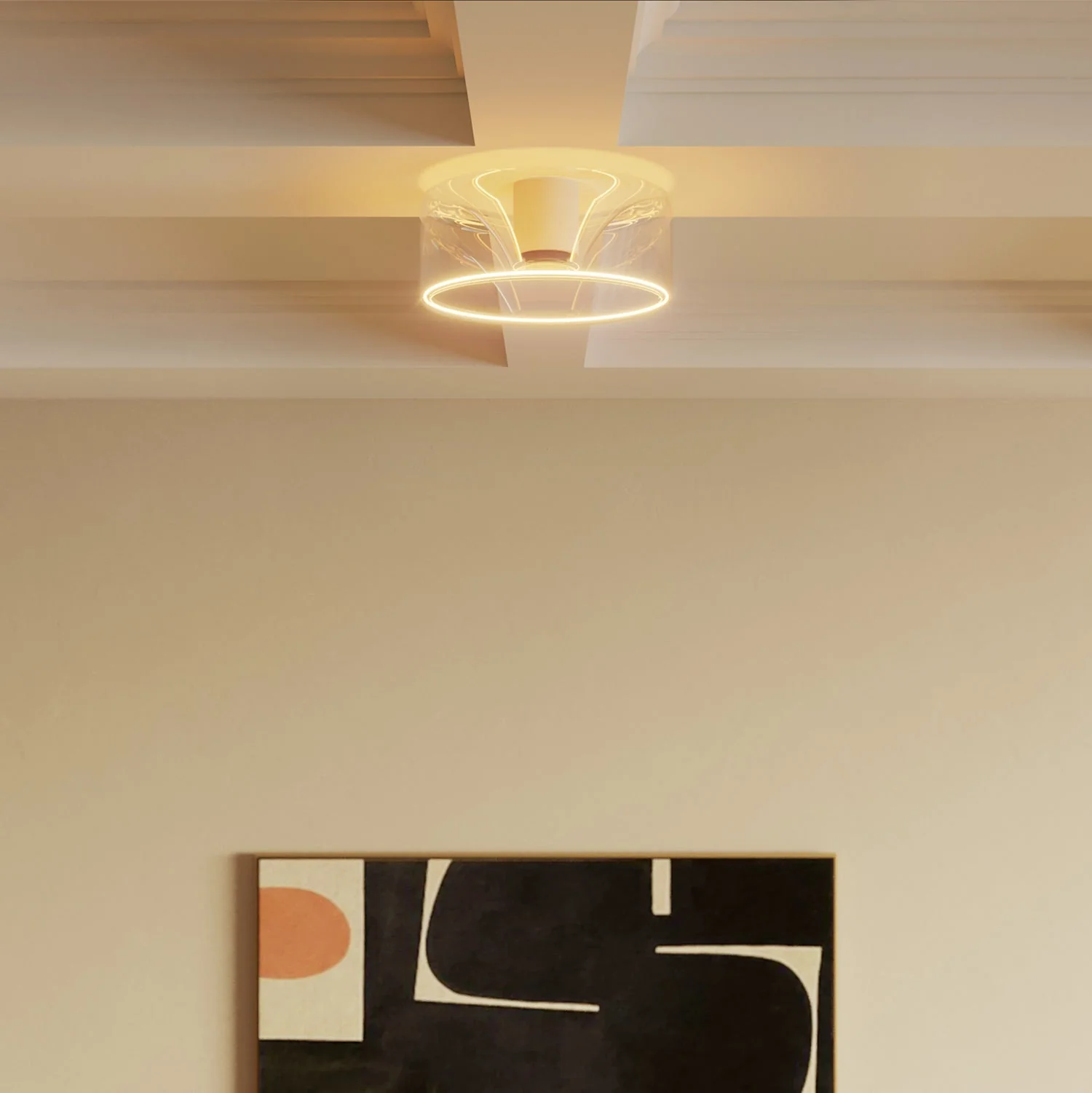 Wall light with Ghost transparent light bulb - White - Image 3